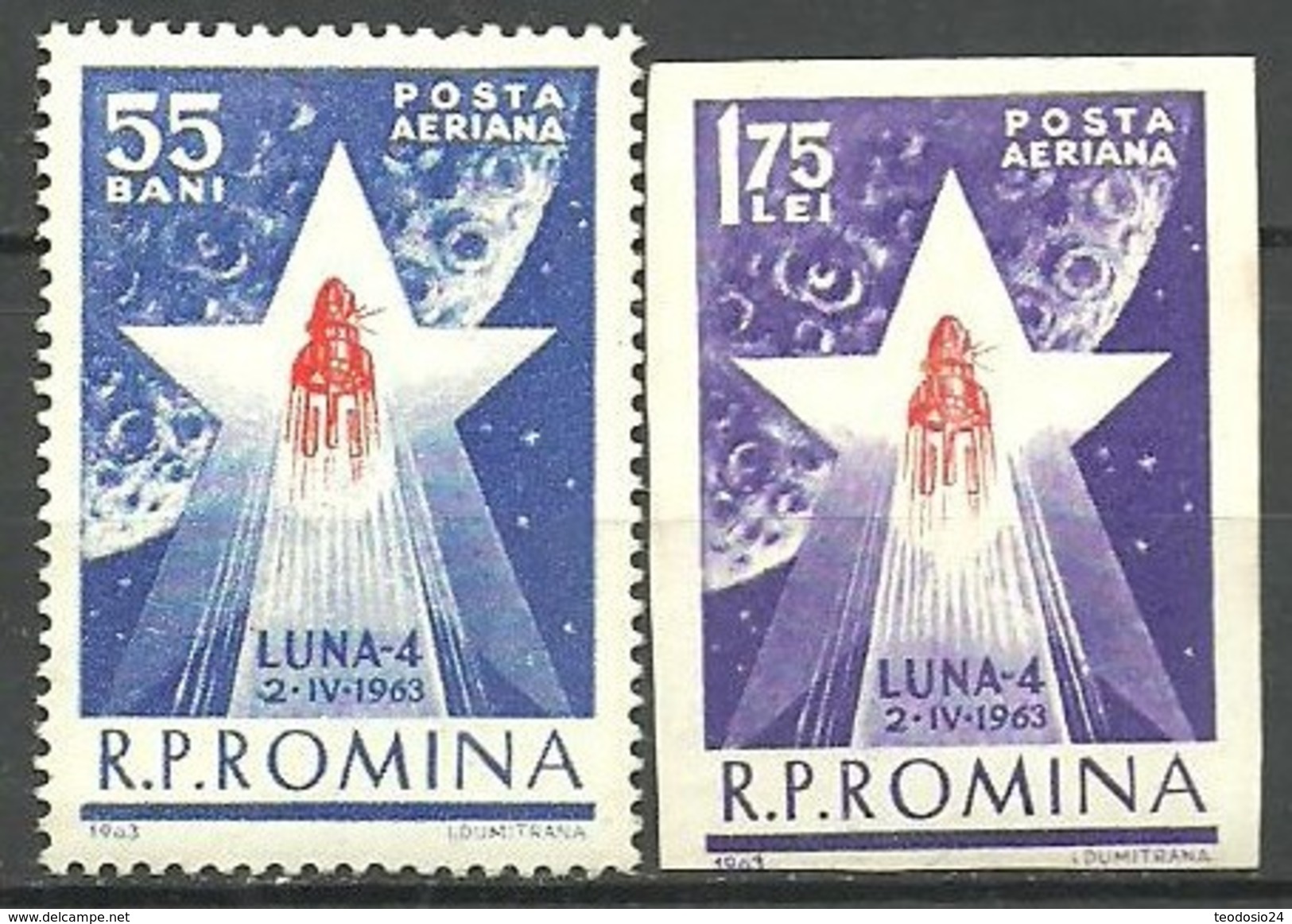 RUMANIA 1963 Mi:RO 2143/44, Yt:RO PA173/4 ** Mnh - Nuevos