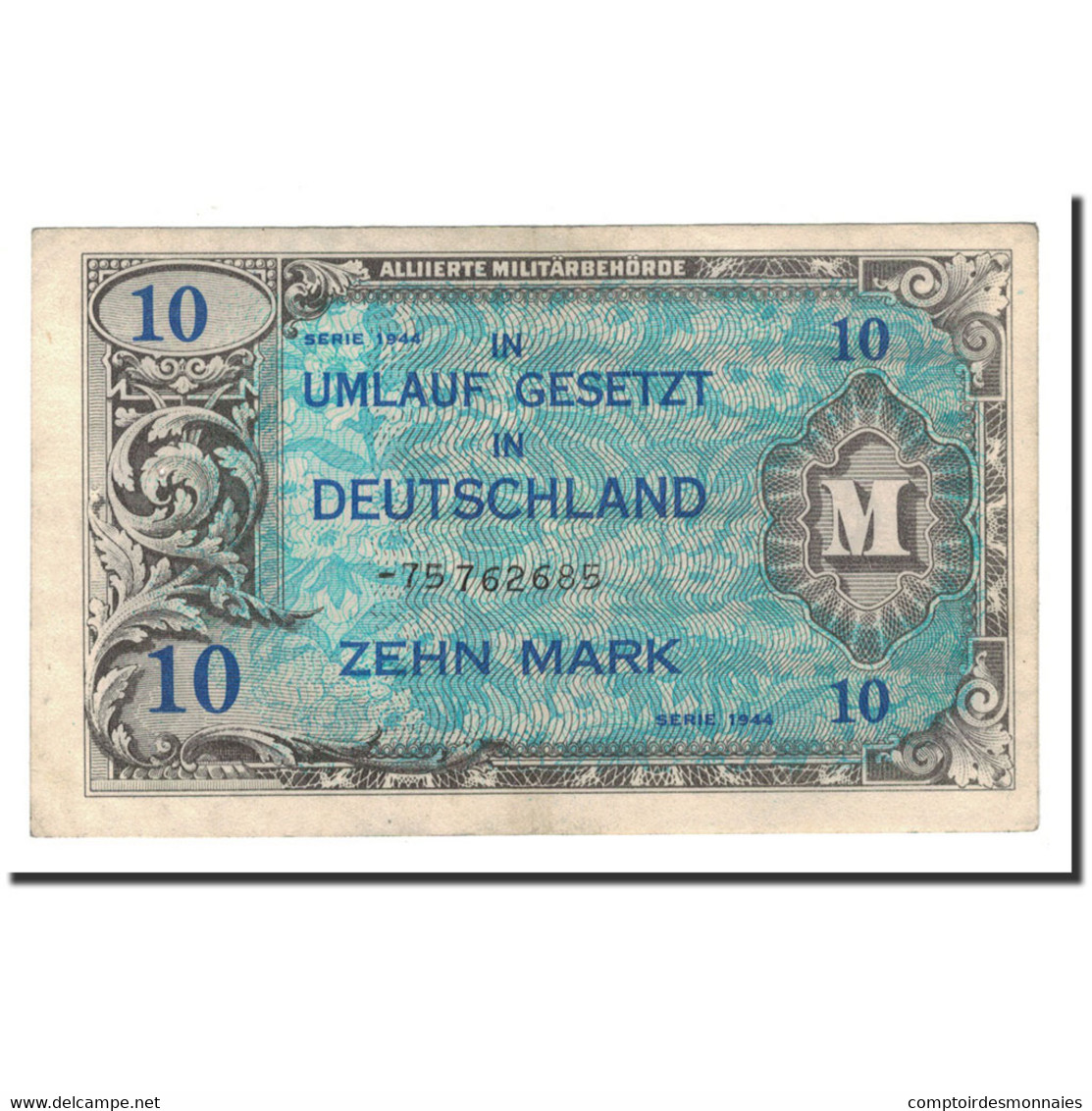 Billet, Allemagne, 10 Mark, 1944, KM:194d, TTB+ - 10 Mark