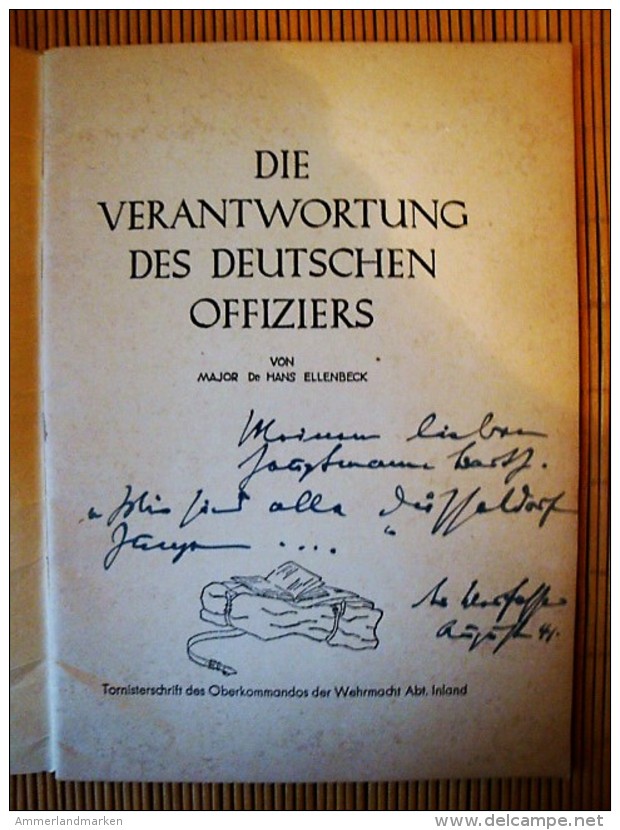 Tornisterschrift Des Oberkommandos Der Wehrmacht Abt. Inland, Heft 45, 1941, Die Verantwortung Des Deutschen Offiziers - Deutsch