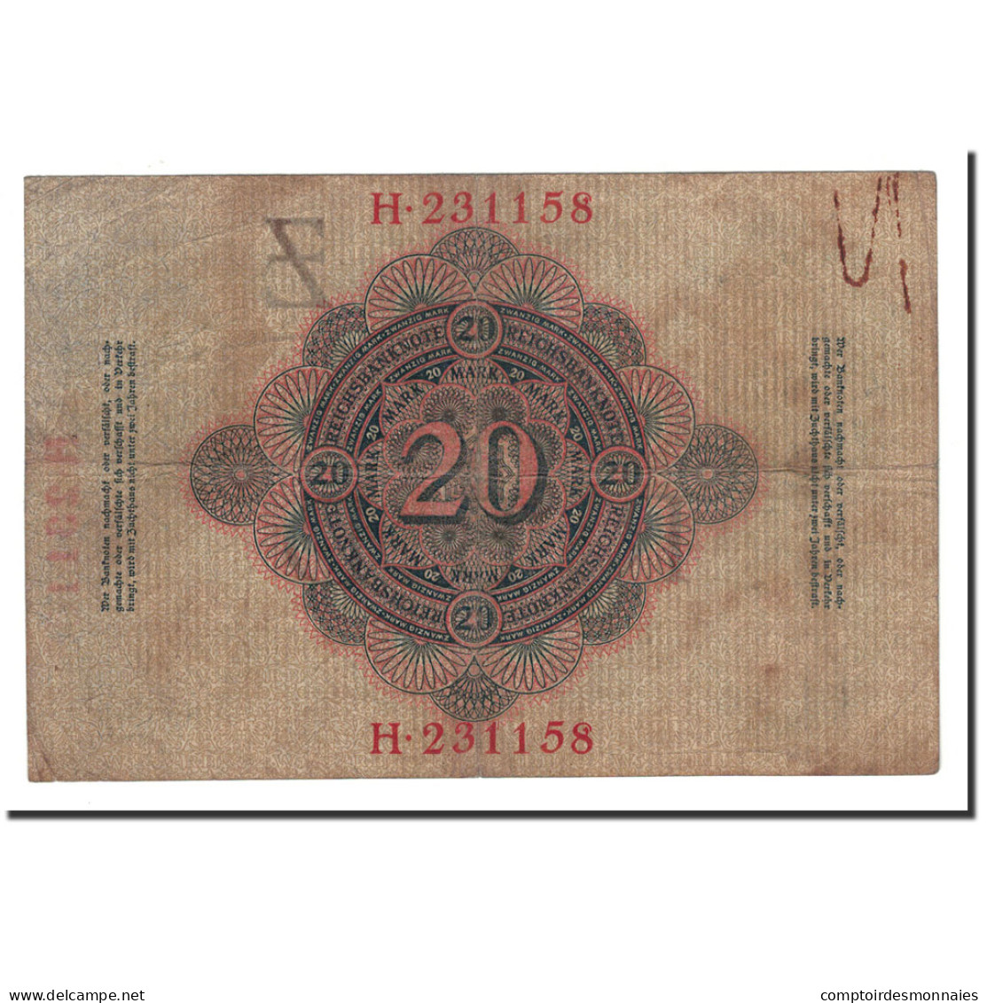 Billet, Allemagne, 20 Mark, 1910, 1910-04-21, KM:40a, TB - 20 Mark