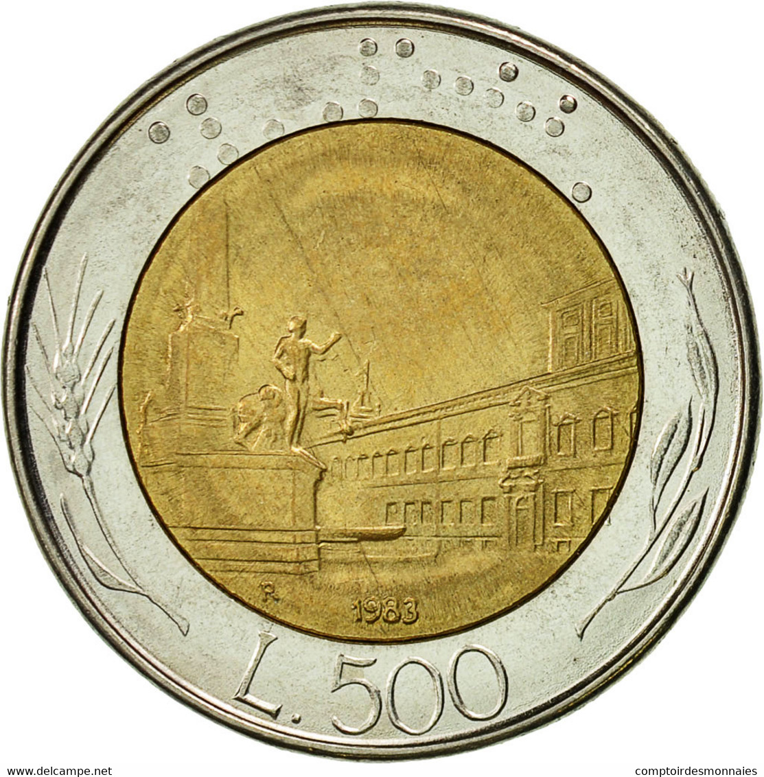 Monnaie, Italie, 500 Lire, 1983, Rome, TTB, Bi-Metallic, KM:111 - Grèce