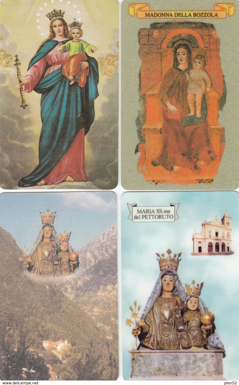 11143-N°. 4 CARDS SANTINI - SANTUARI MARIA AUSILIATRICE(TO)-MADONNA DELLA BOZZOLA(PV)-MARIA SS. DEL PETTORUTO(CS) - Religion & Esotericism