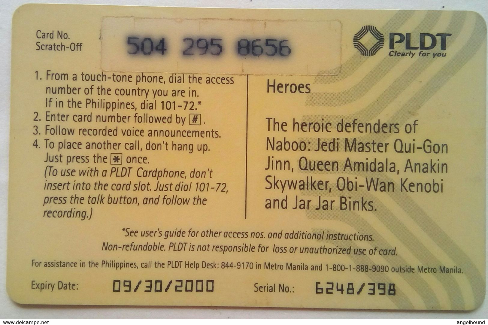 PLDT Star Wars 100 Pesos Prepaid - Filippine