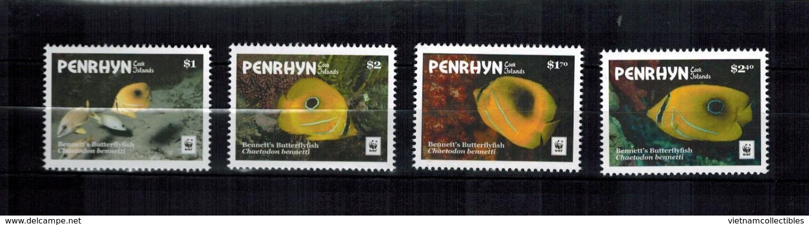W.W.F. WWF WWF Penrhyn Islands MNH Perf Stamps 2017 : Butterfly Fish - Unused Stamps