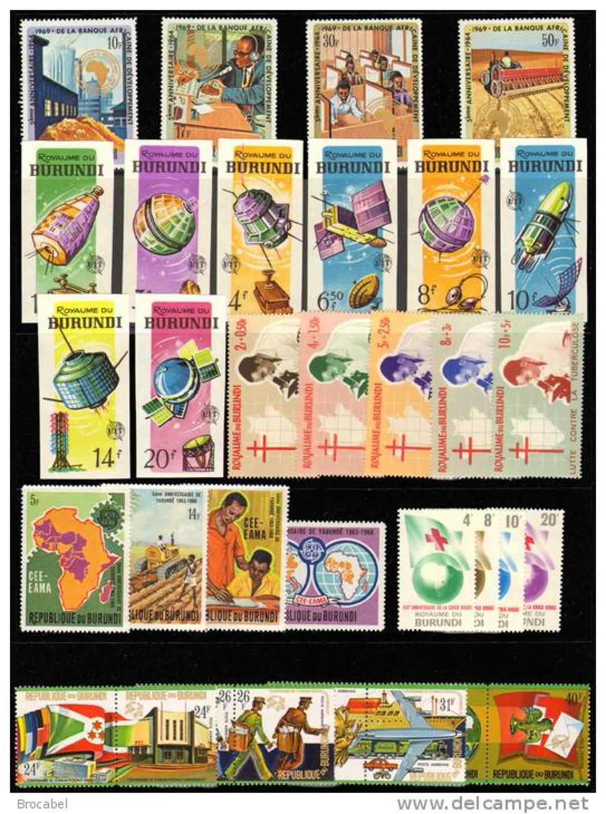 Burundi Small Collection** - MNH-  More Then 250 Stamps,  Cote 350 Euro++ ( Br_st ) - Collections