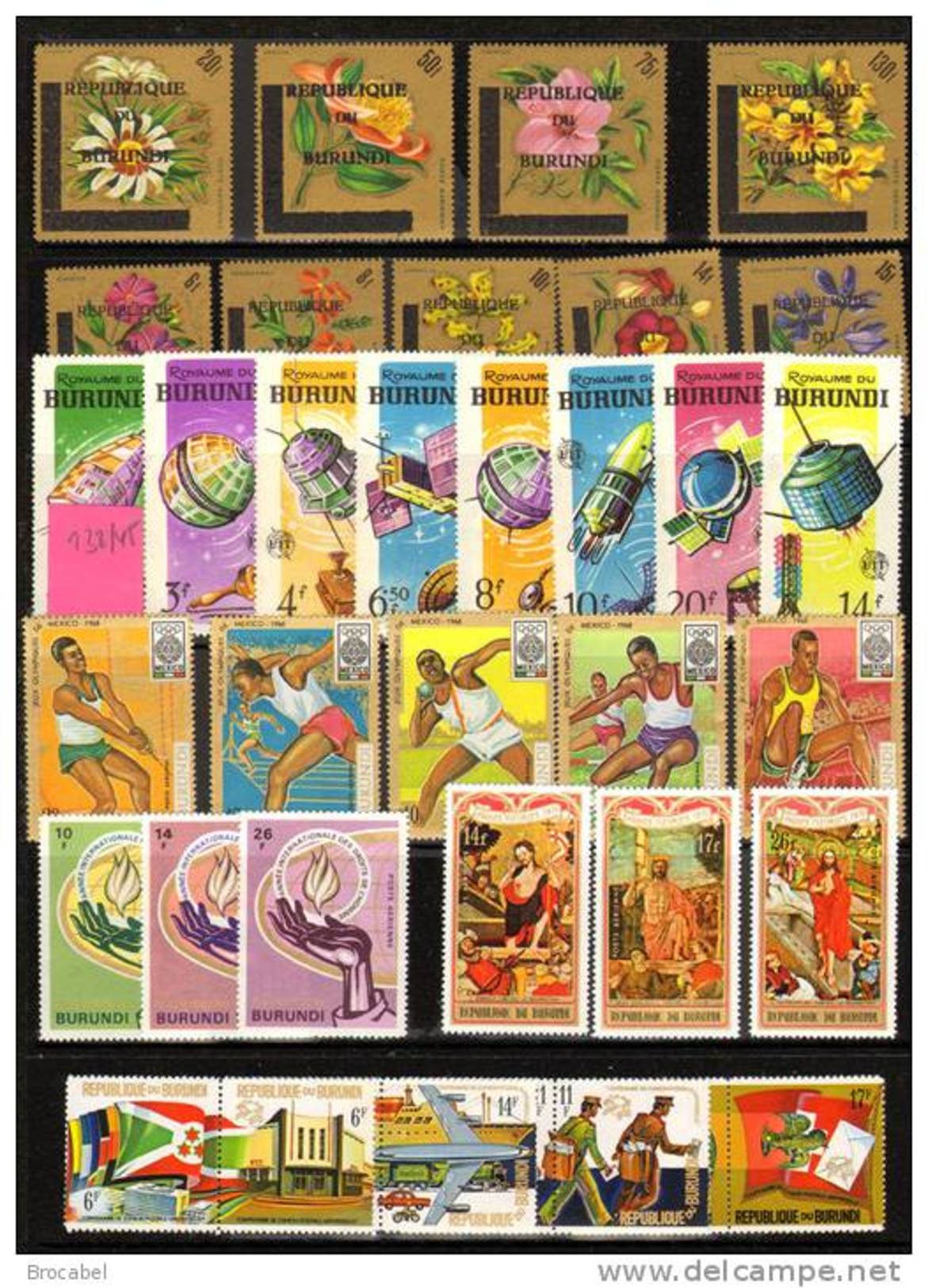 Burundi Small Collection** - MNH-  More Then 250 stamps,  Cote 350 Euro++ ( br_st )