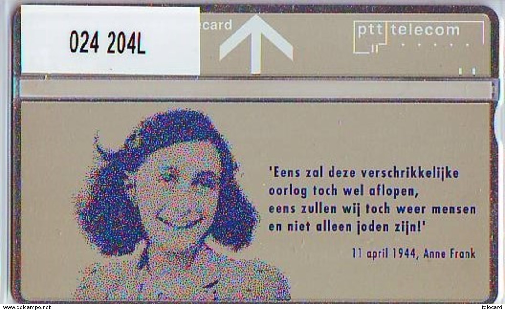 Telefoonkaart * ANNE FRANK * LANDIS&GYR * NEDERLAND *  R-024 * 204L *  Niederlande Prive Private  ONGEBRUIKT * MINT - Privé