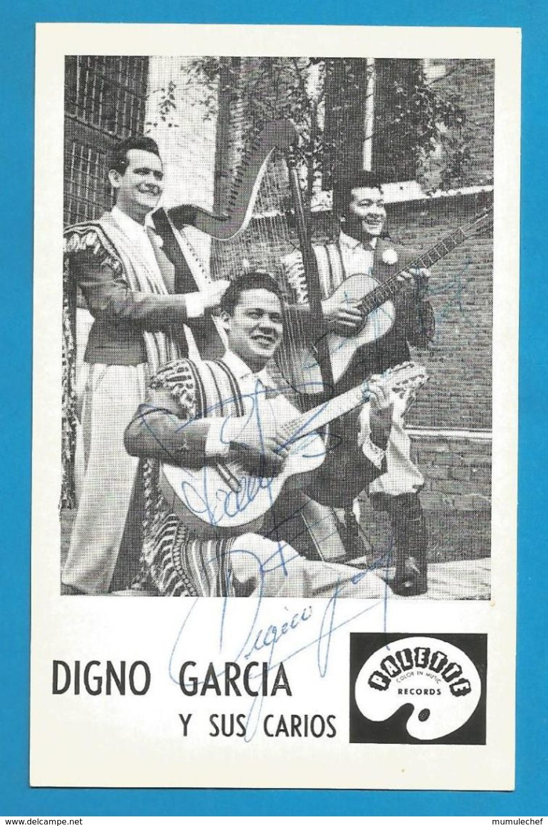 (A728) - Signature / Dédicace / Autographe Original - Digno Garcia - Compositeur, Interprète - Paraguay - Autres & Non Classés