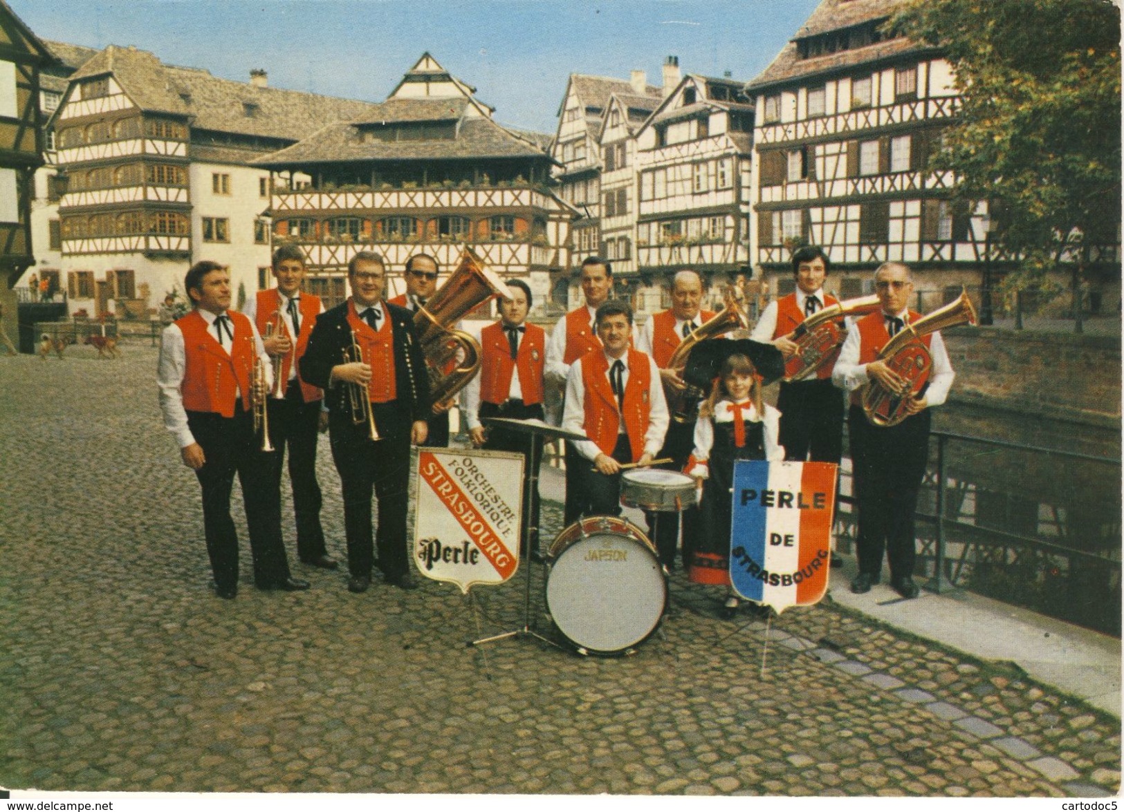 Orchestre Folklorique Perle De Strasbourg Super Grand Prix Concours International à Colmar Cpsm Format 10-15 - Strasbourg