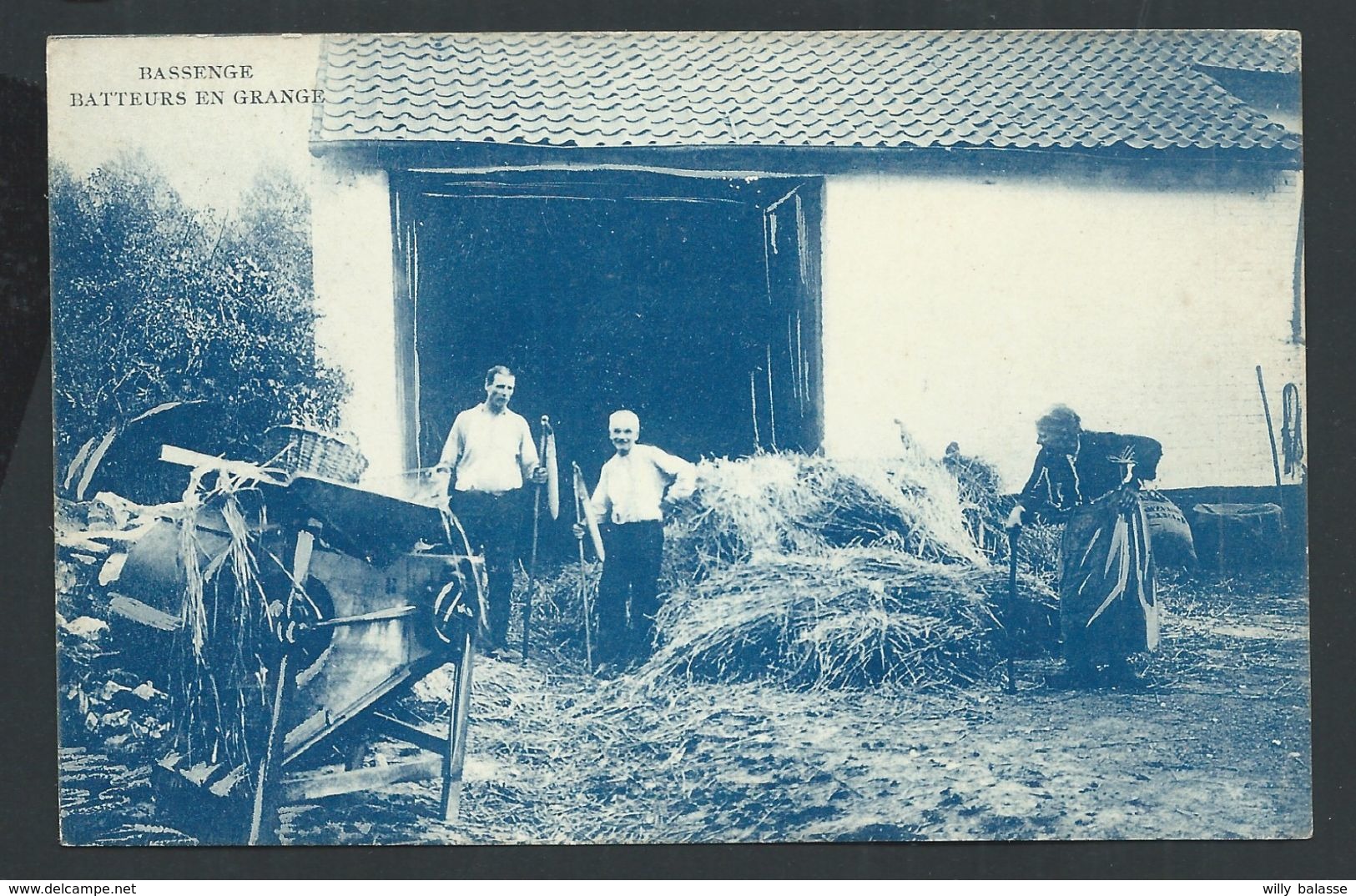 Basenge  Batteurs En Grange  + Au Dos "10 Centimes / Une Obole Pour L'Immaculée - Bassenge