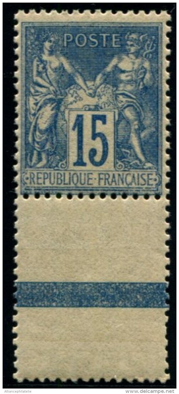 Lot N°804 France N°101 Bord De Feuille Neuf ** LUXE - 1876-1898 Sage (Type II)