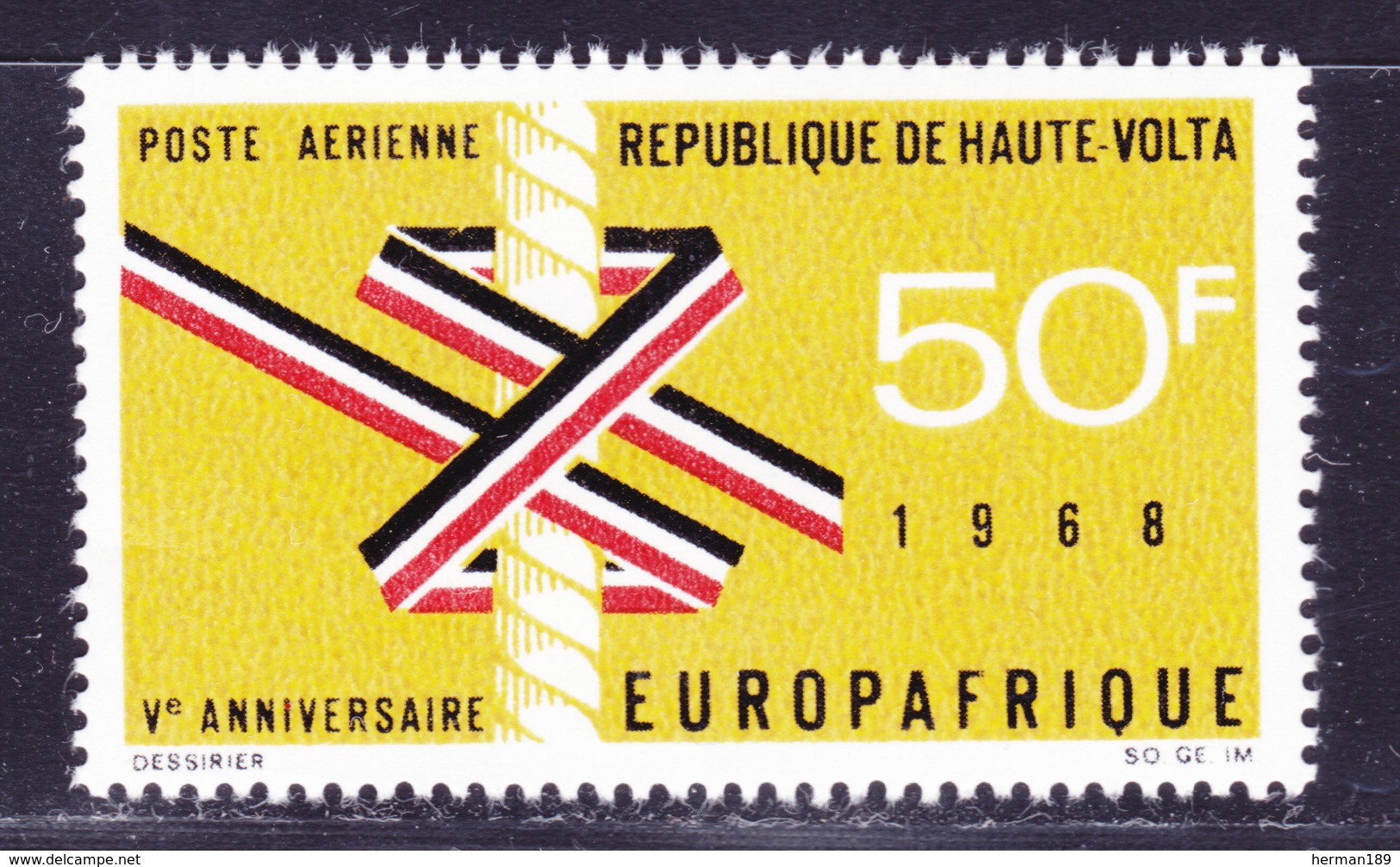 HAUTE-VOLTA AERIENS N°   53 ** MNH Neuf Sans Charnière, TB (D1912) EUROPAFRIQUE - Opper-Volta (1958-1984)