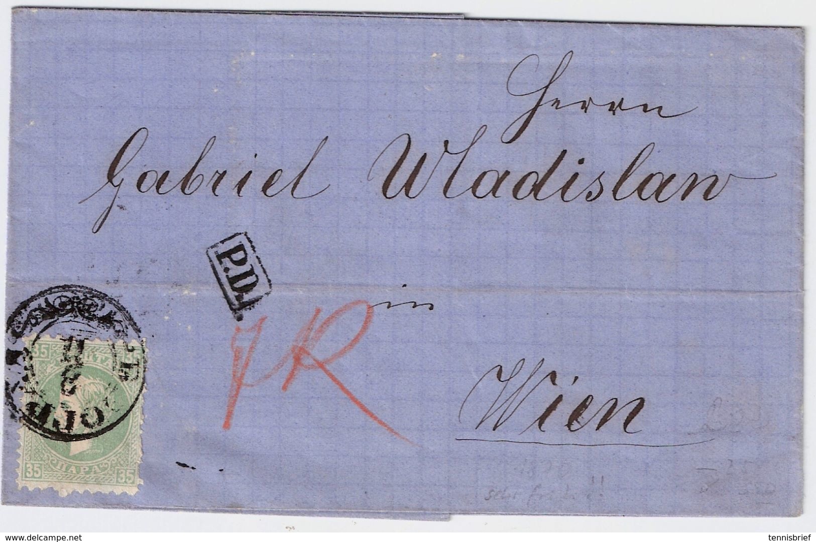 Serbien, 1870, 35 Para, Brief Nach Wien,  # 9029 - Serbia