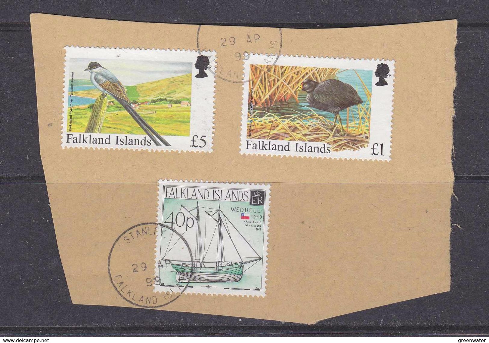 Falkland Islands 1999 3v Used On Paper (37154F) - Falklandeilanden