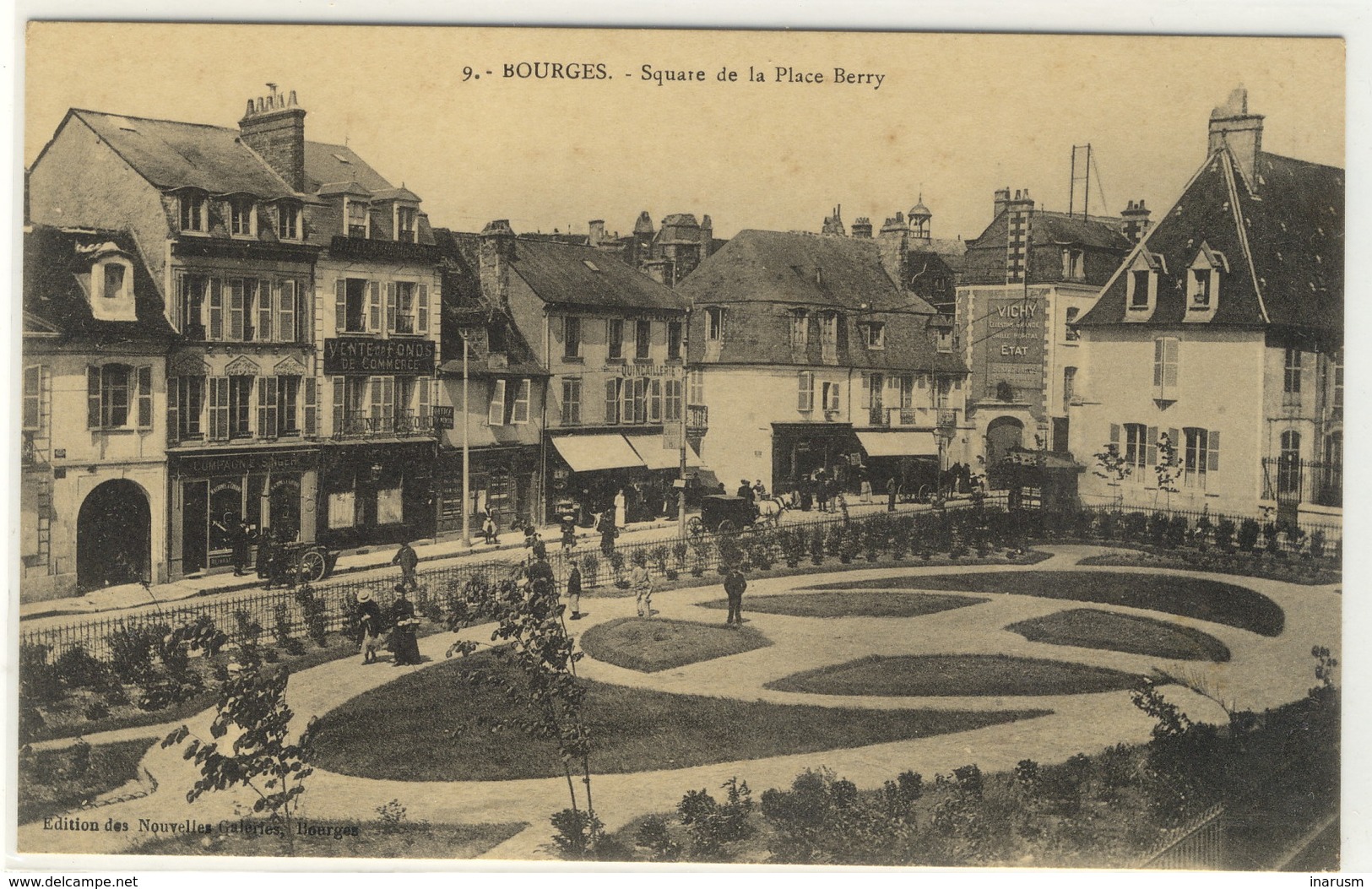 BOURGES  - Le Square De La Place Berry - Ed. Nouvelles Galeries, N° 9 - Bourges