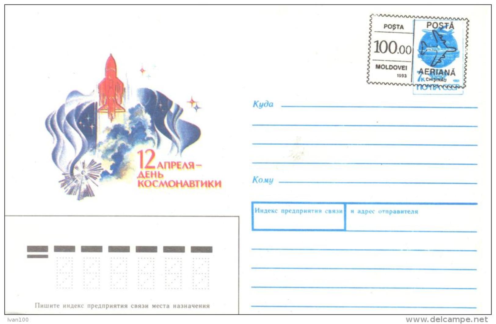 1993. Moldova, Local OP AIR-MAIL POST  "100.00" On Soviet Stamp,  Mint/** - Moldova