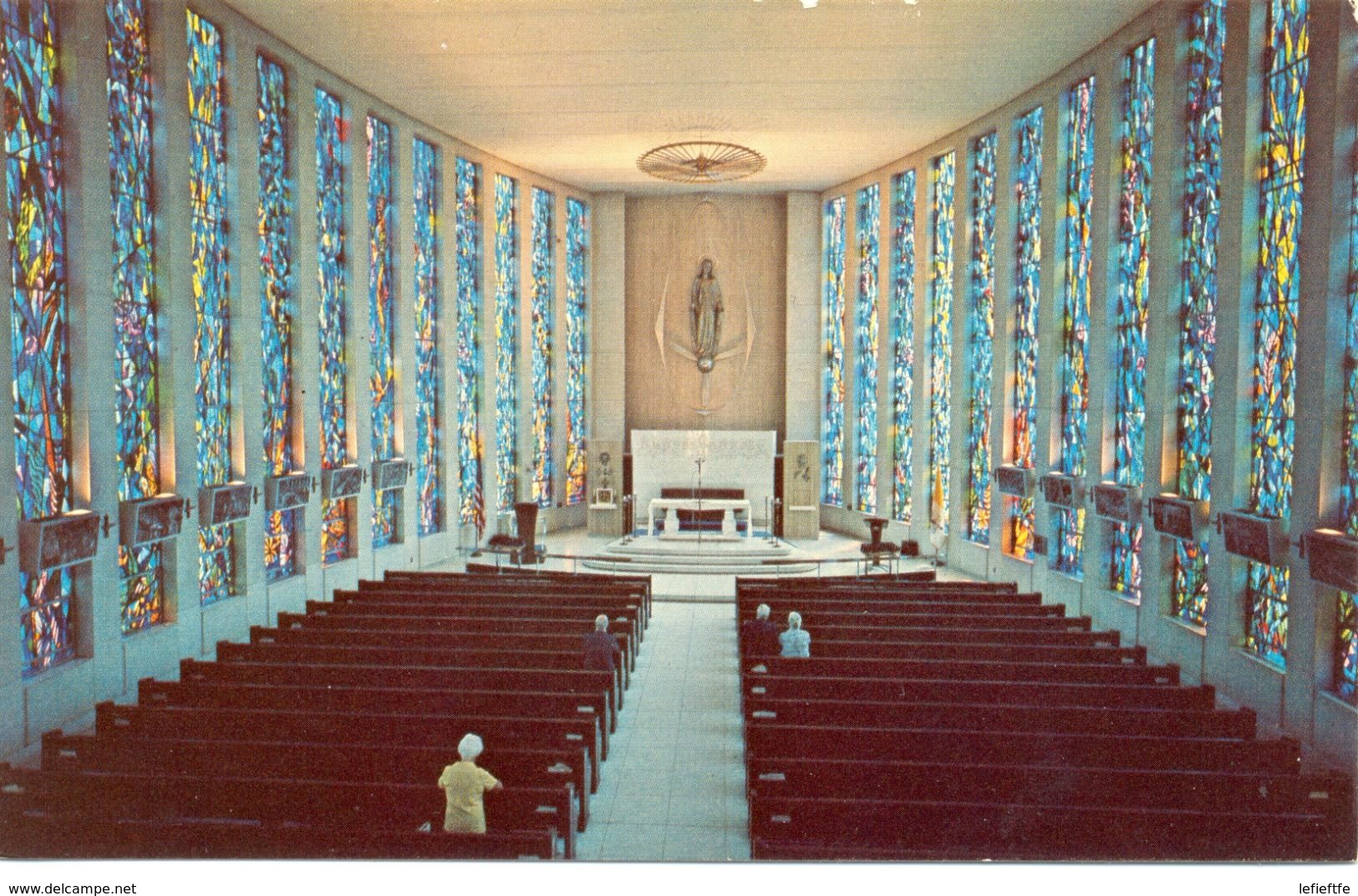 Etats Unis - New-York John F.Kennedy Airport - Interior View Of Our Lady Of The Skies Chapel - Colorcraft 1973 - - Aéroports