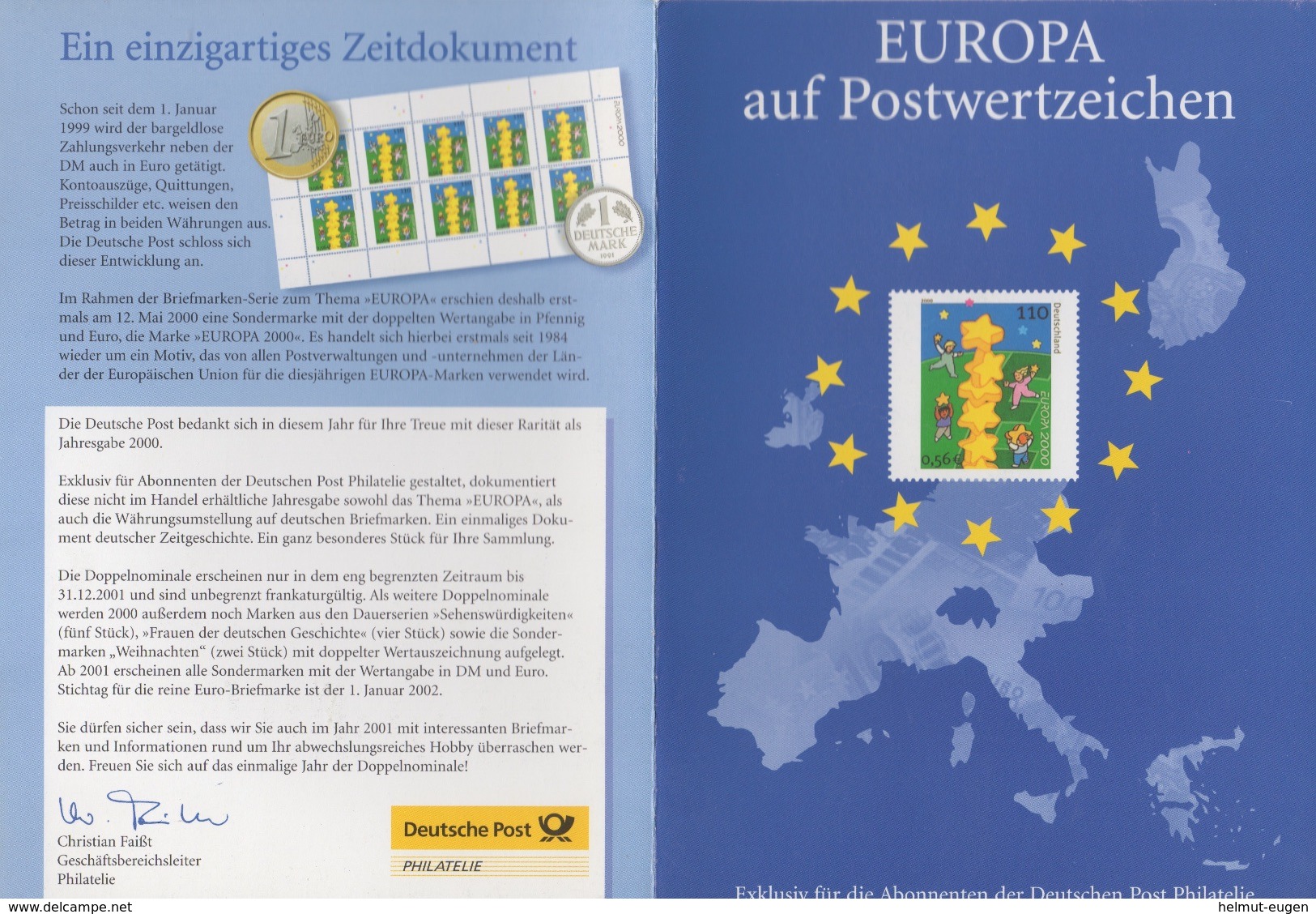 MiNr. 2113 Deutschland Bundesrepublik Deutschland       2000, 12. Mai. Europa. - 1991-2000