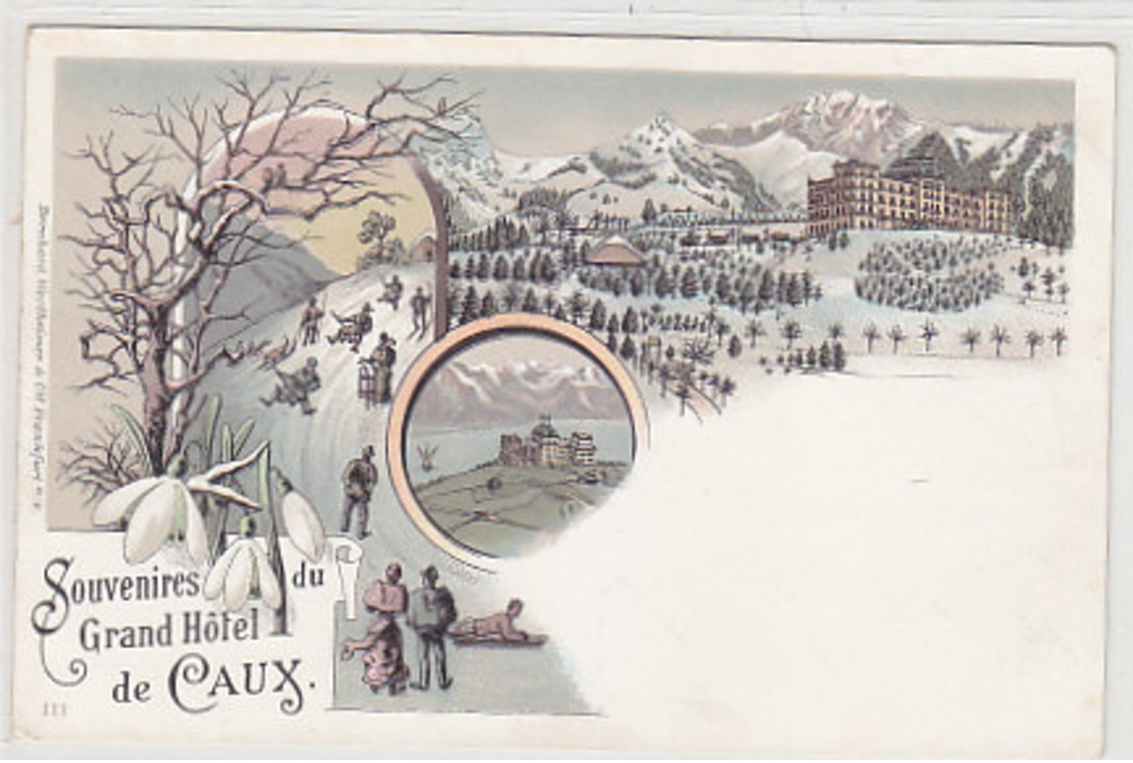 Souvenir Du Grand Hotel De Caux - Litho Hivefnale    (P-98-60123) - Autres & Non Classés