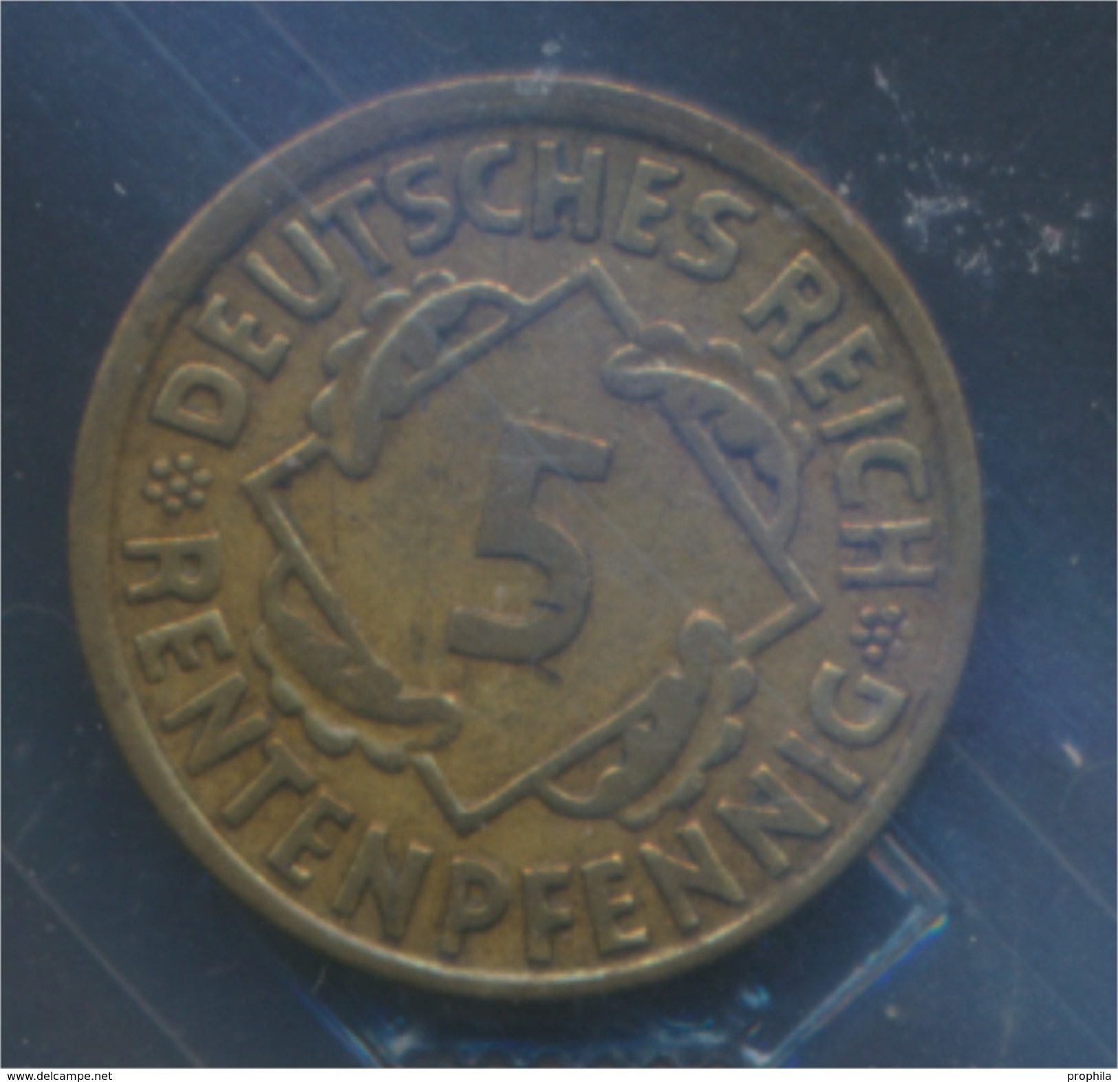 Deutsches Reich Jägernr: 308 1923 D Sehr Schön Aluminium-Bronze 1923 5 Rentenpfennig Ähren (7875269 - 5 Rentenpfennig & 5 Reichspfennig