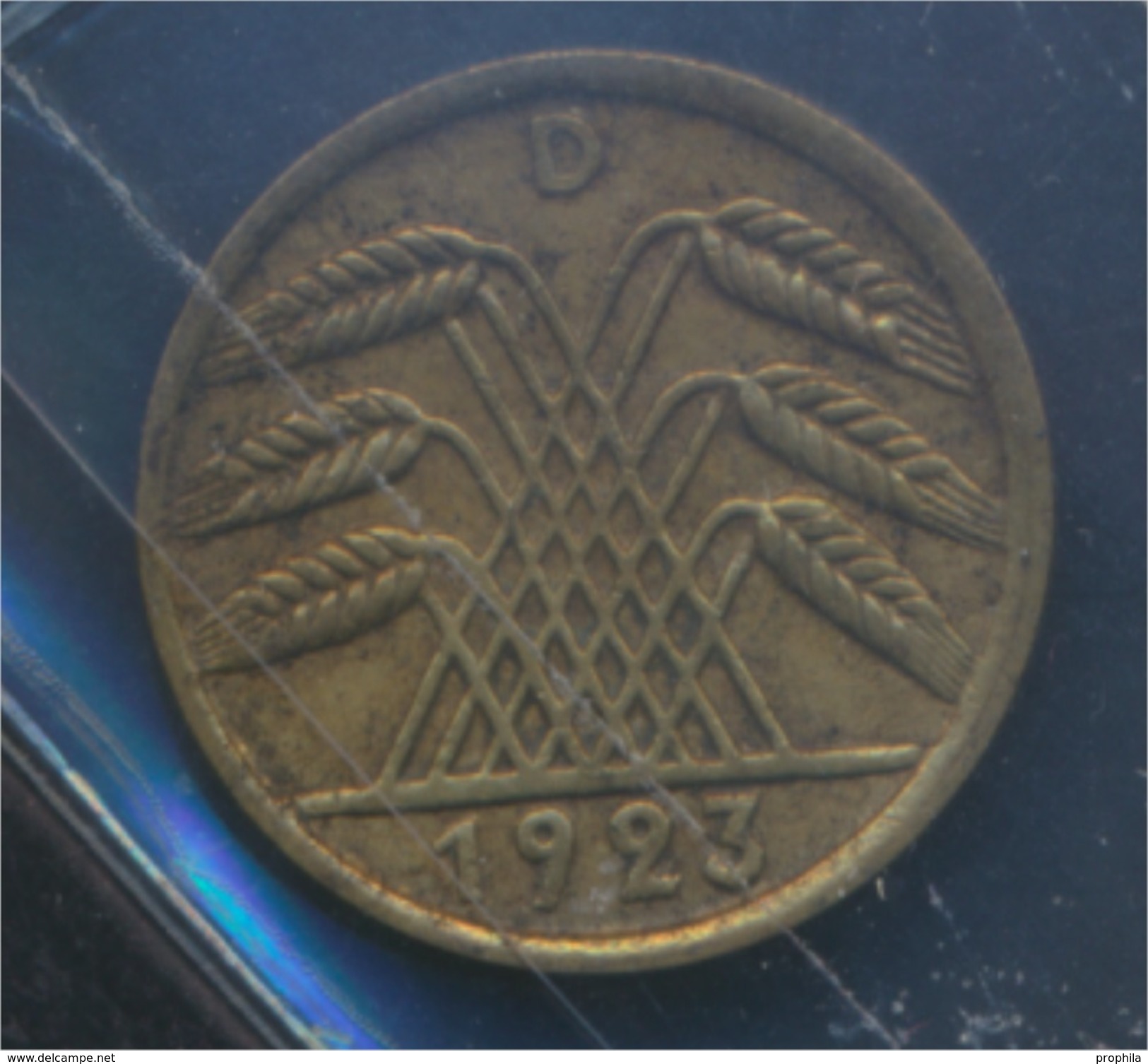 Deutsches Reich Jägernr: 308 1923 D Sehr Schön Aluminium-Bronze 1923 5 Rentenpfennig Ähren (7875269 - 5 Rentenpfennig & 5 Reichspfennig