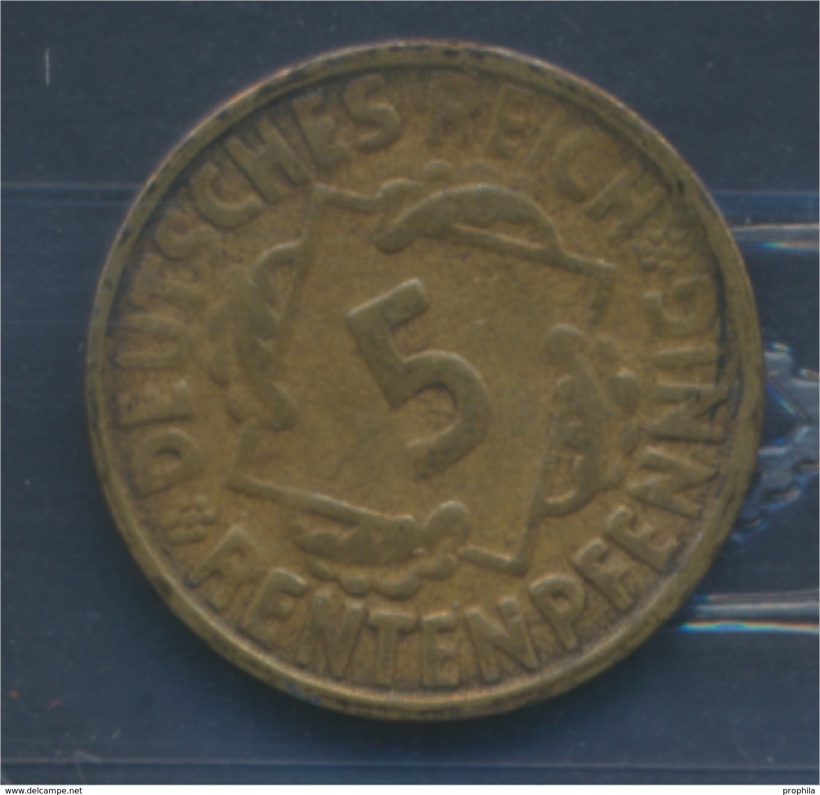 Deutsches Reich Jägernr: 308 1923 D Sehr Schön Aluminium-Bronze 1923 5 Rentenpfennig Ähren (7875270 - 5 Rentenpfennig & 5 Reichspfennig