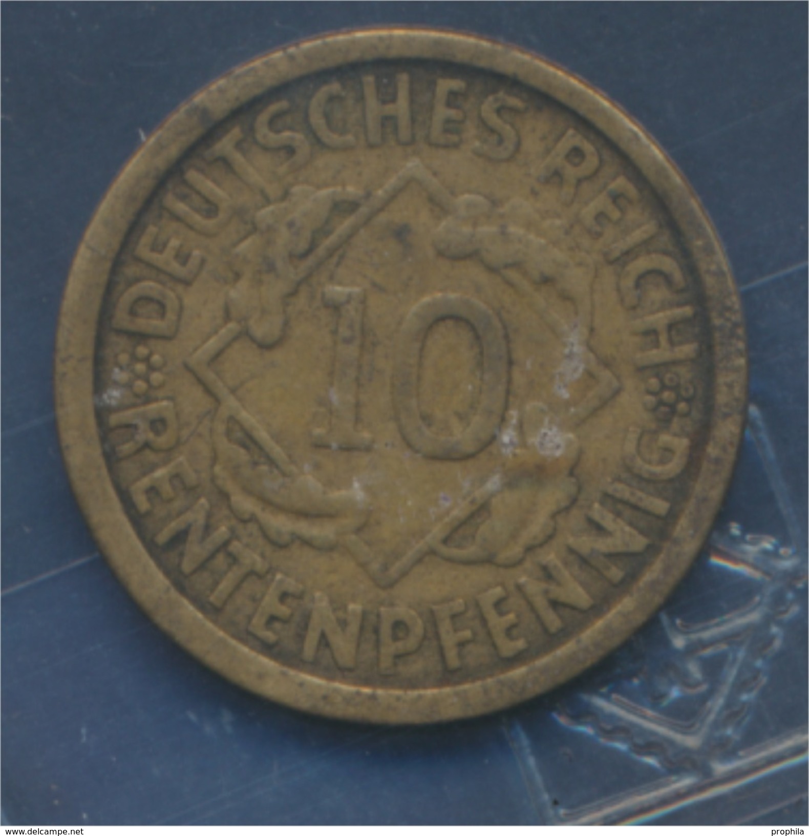 Deutsches Reich Jägernr: 309 1923 G Sehr Schön Aluminium-Bronze 1923 10 Rentenpfennig Ähren (7879715 - 10 Rentenpfennig & 10 Reichspfennig