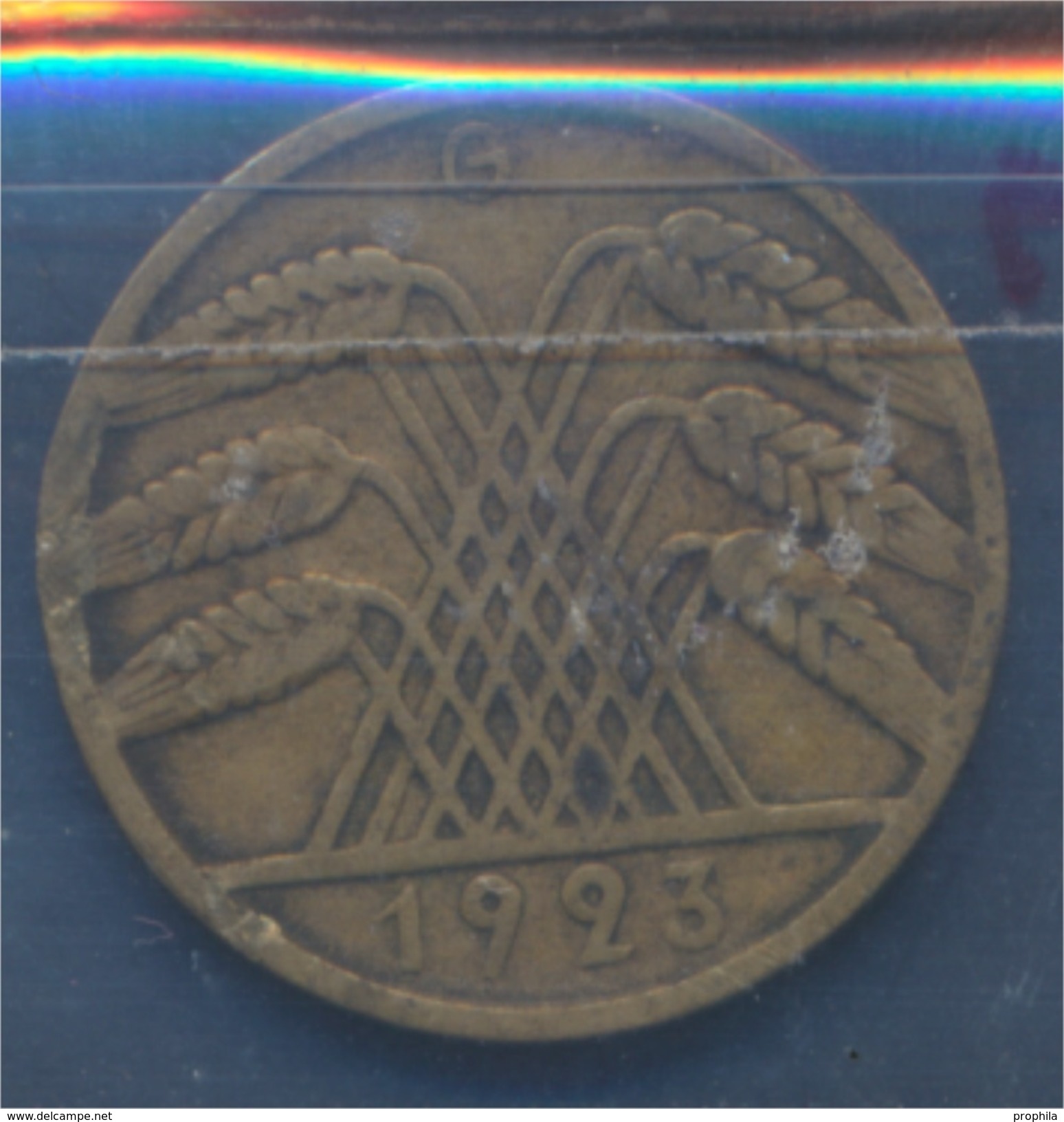 Deutsches Reich Jägernr: 309 1923 G Sehr Schön Aluminium-Bronze 1923 10 Rentenpfennig Ähren (7879715 - 10 Rentenpfennig & 10 Reichspfennig