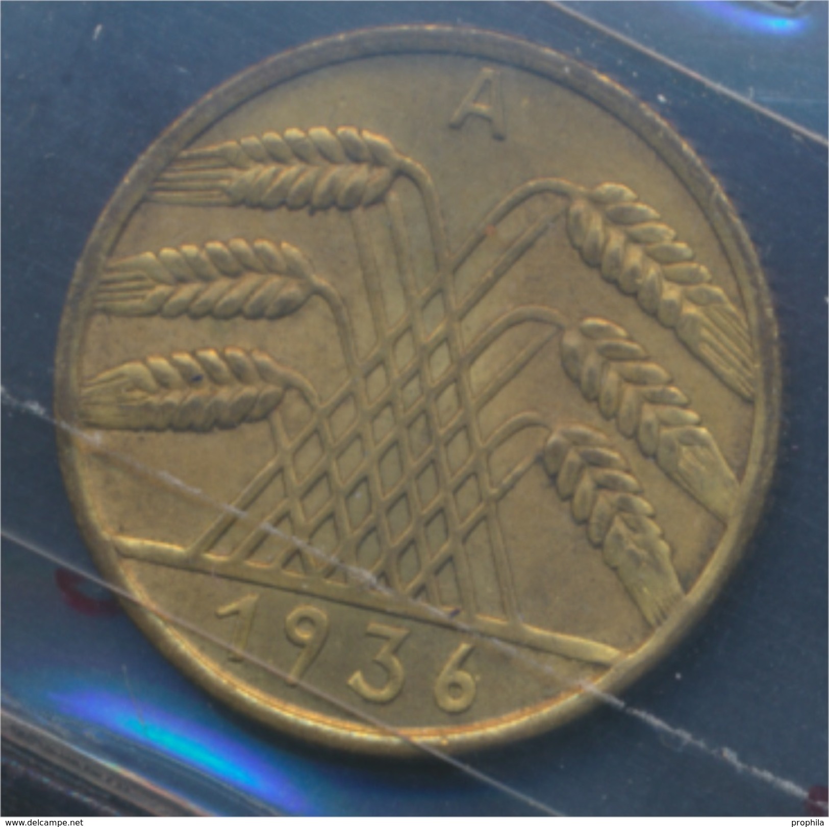 Deutsches Reich Jägernr: 317 1936 A Stgl./unzirkuliert Aluminium-Bronze 1936 10 Reichspfennig Ähren (7879636 - 10 Reichspfennig