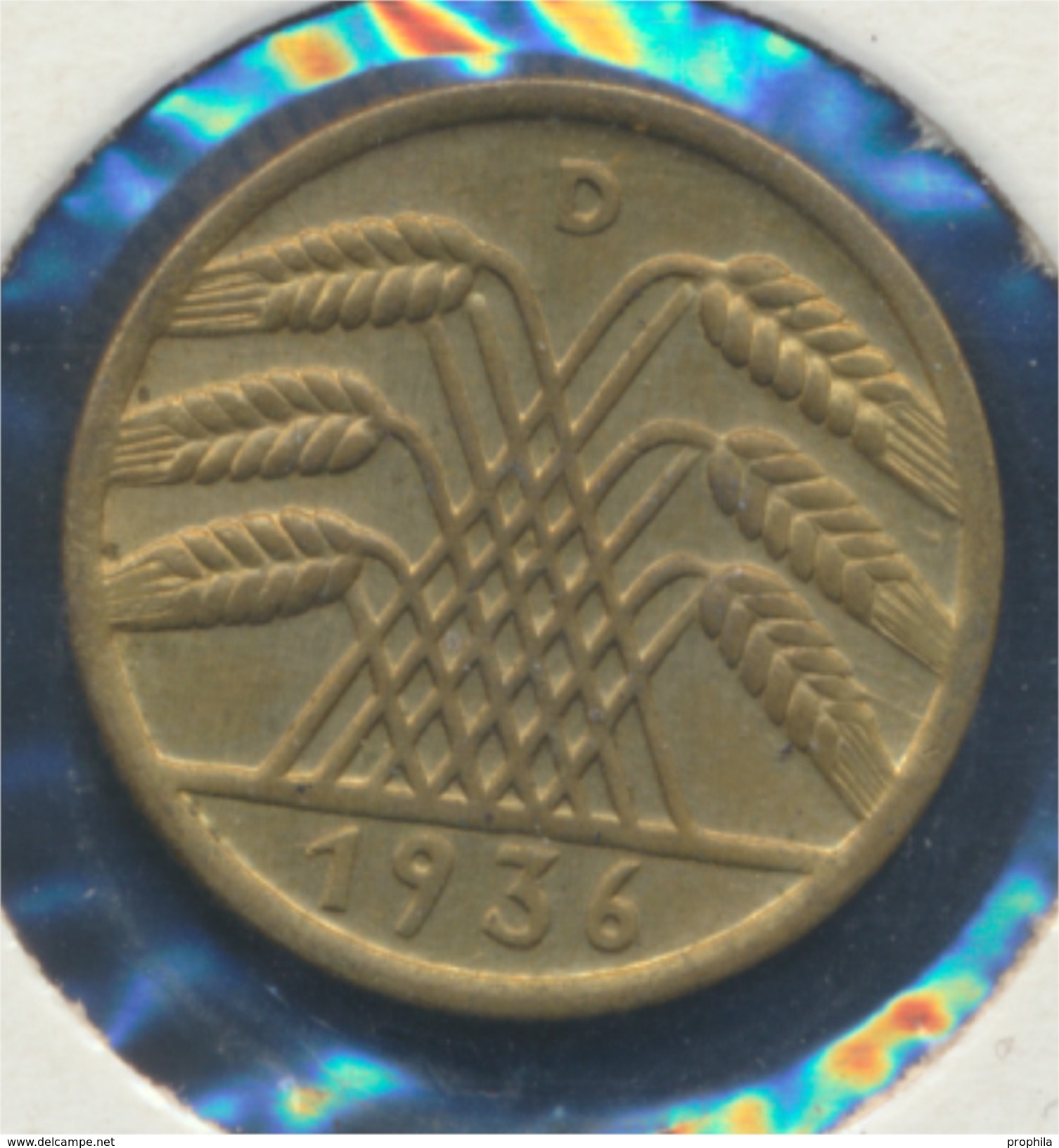 Deutsches Reich Jägernr: 317 1936 D Stgl./unzirkuliert Aluminium-Bronze 1936 10 Reichspfennig Ähren (7879635 - 10 Reichspfennig