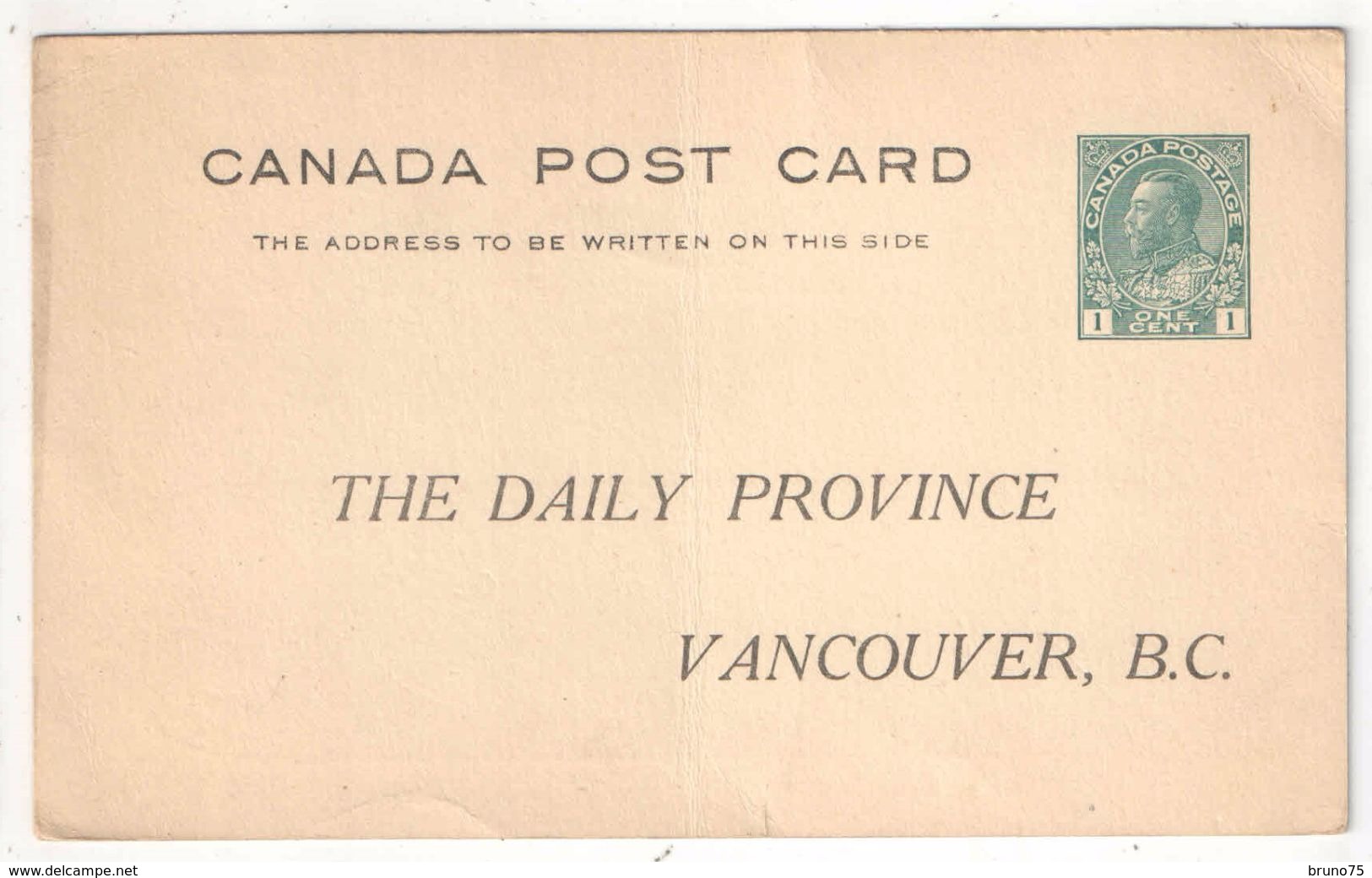 CANADA - Entier Postal - Postal Stationery - Entero Postal - The Daily Province - Vancouver BC - 1903-1954 Kings