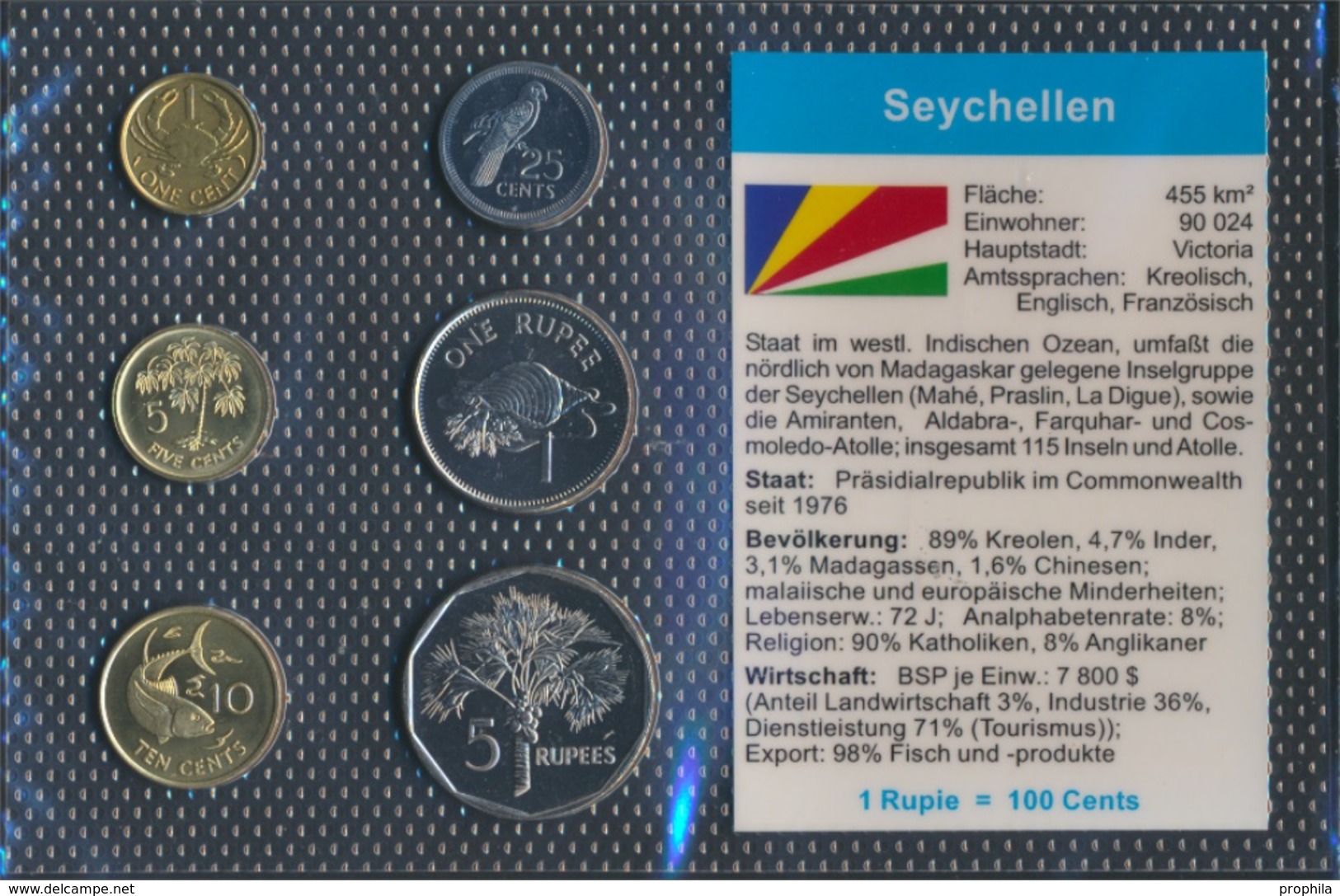 Seychellen Stgl./unzirkuliert Kursmünzen Stgl./unzirkuliert 2004-2007 1 Cent Bis 5 Rupees (9030229 - Seychelles