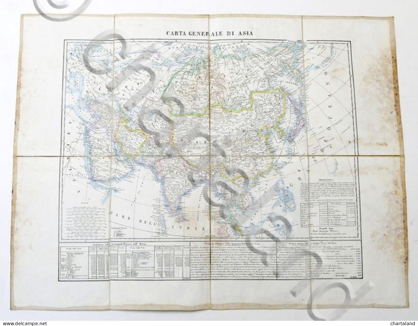 Carta Geografica  - Carta Generale Di Asia - B. Marzolla 1842 - Other & Unclassified