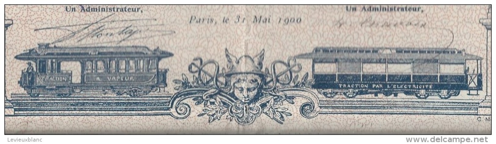 Obligation De 500 Francs 4% Au Porteur/Voies Ferrées économiques /Paris /1900   ACT95bis - Ferrocarril & Tranvías