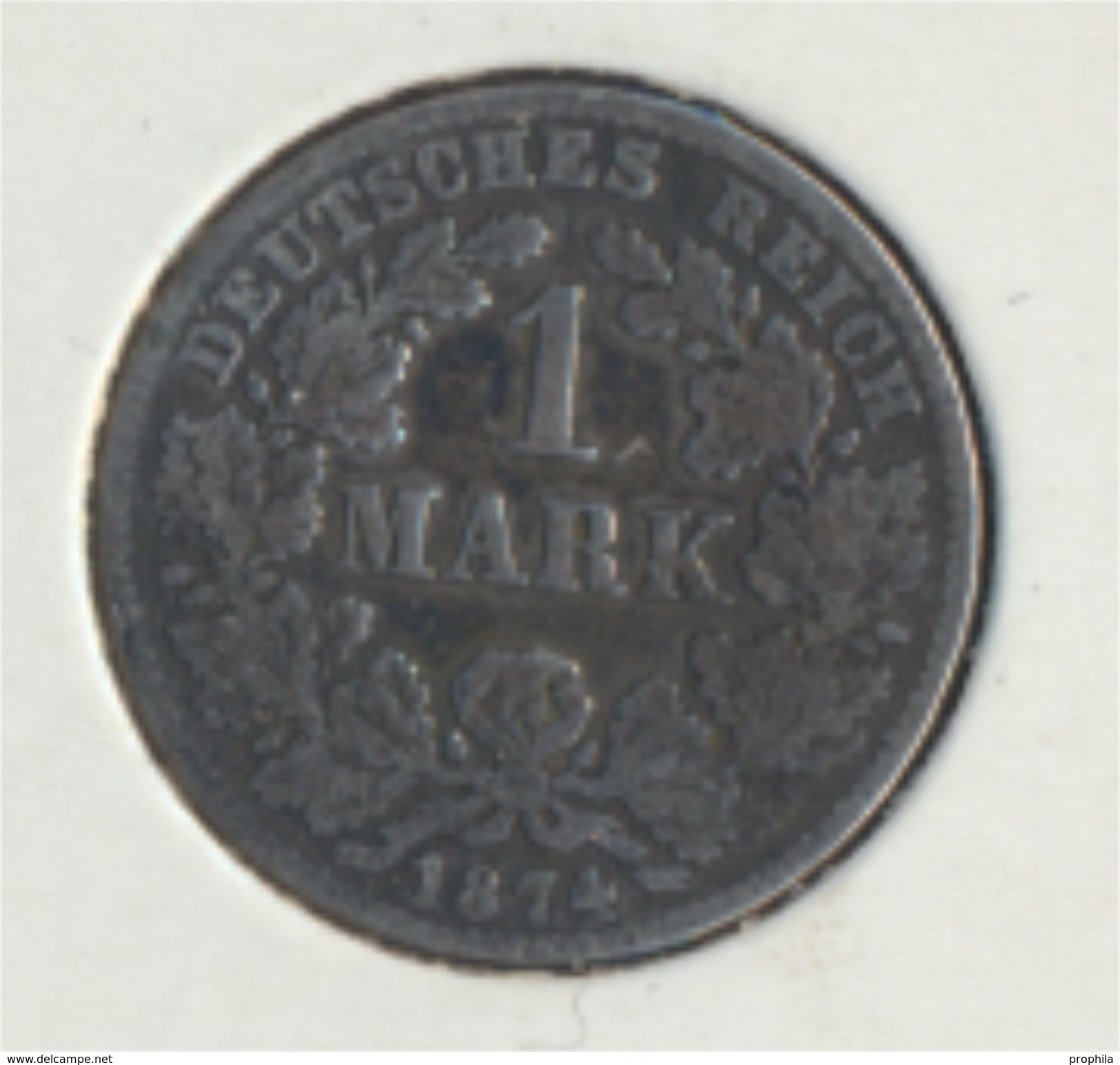 Deutsches Reich Jägernr: 9 1874 C Sehr Schön Silber 1874 1 Mark Kleiner Reichsadler (7849301 - 1 Mark