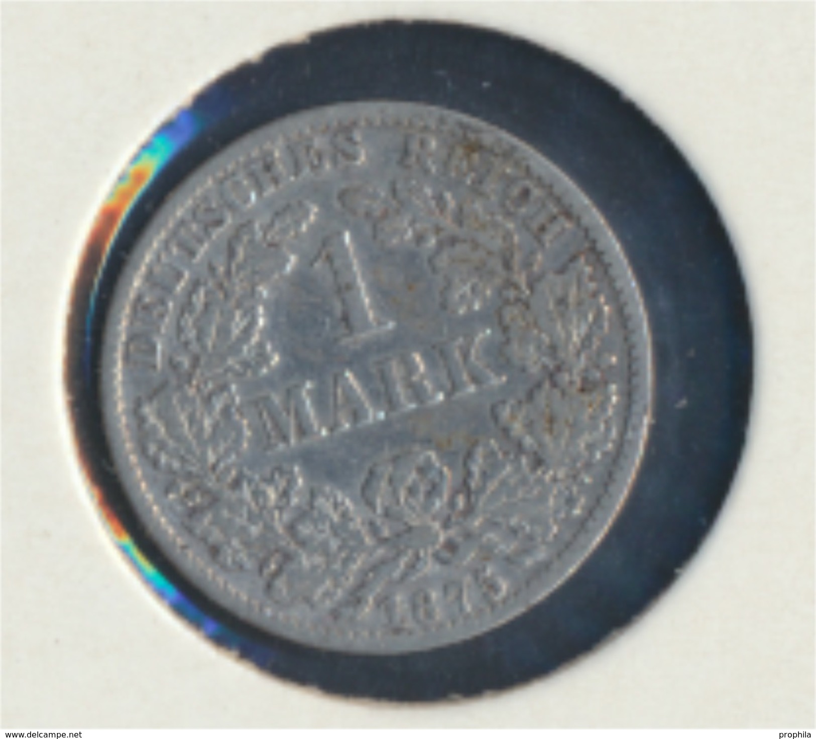 Deutsches Reich Jägernr: 9 1875 B Sehr Schön Silber 1875 1 Mark Kleiner Reichsadler (7849294 - 1 Mark