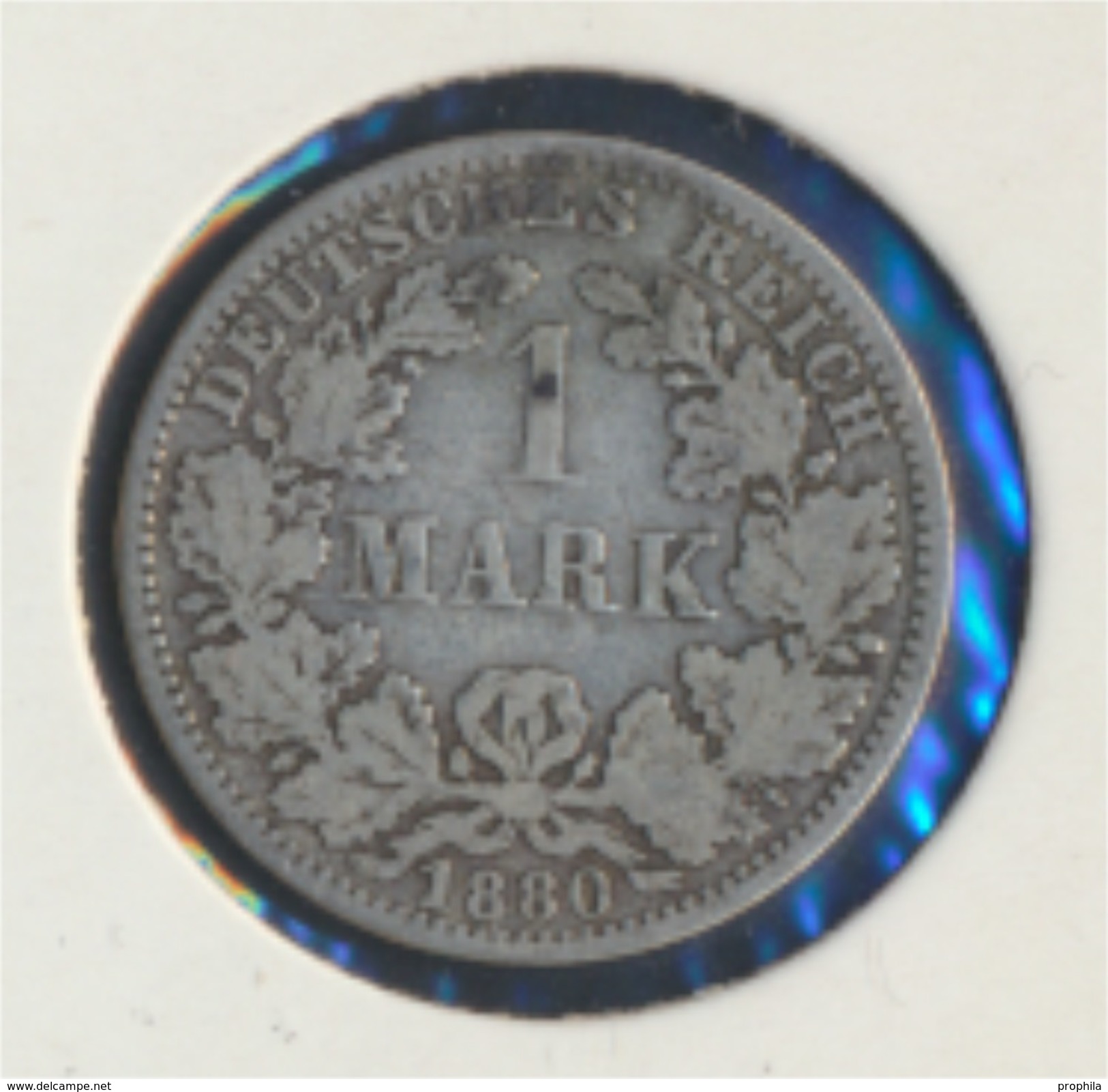 Deutsches Reich Jägernr: 9 1880 A Sehr Schön Silber 1880 1 Mark Kleiner Reichsadler (7849283 - 1 Mark