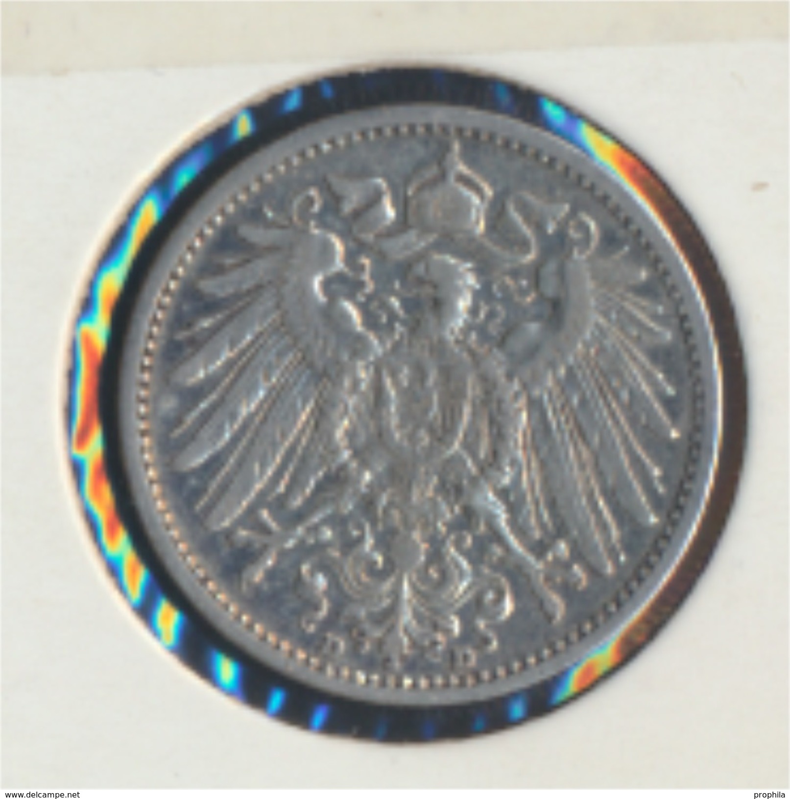 Deutsches Reich Jägernr: 17 1902 D Vorzüglich Silber 1902 1 Mark Großer Reichsadler Im Eichen (7849219 - 1 Mark