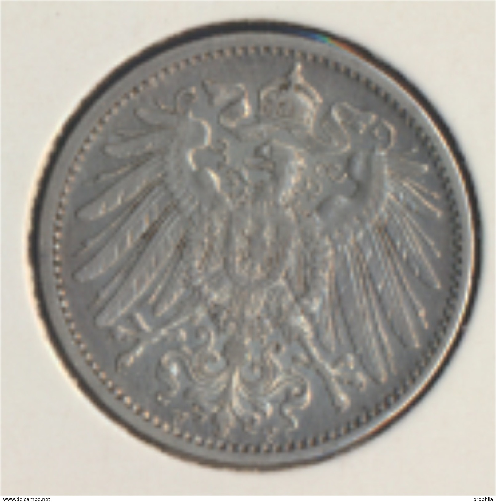 Deutsches Reich Jägernr: 17 1904 F Vorzüglich Silber 1904 1 Mark Großer Reichsadler Im Eichen (7849215 - 1 Mark