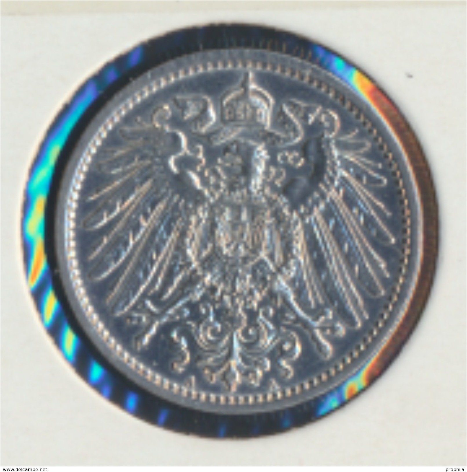 Deutsches Reich Jägernr: 17 1905 A Stgl./unzirkuliert Silber 1905 1 Mark Großer Reichsadler Im Eichen (7849223 - 1 Mark