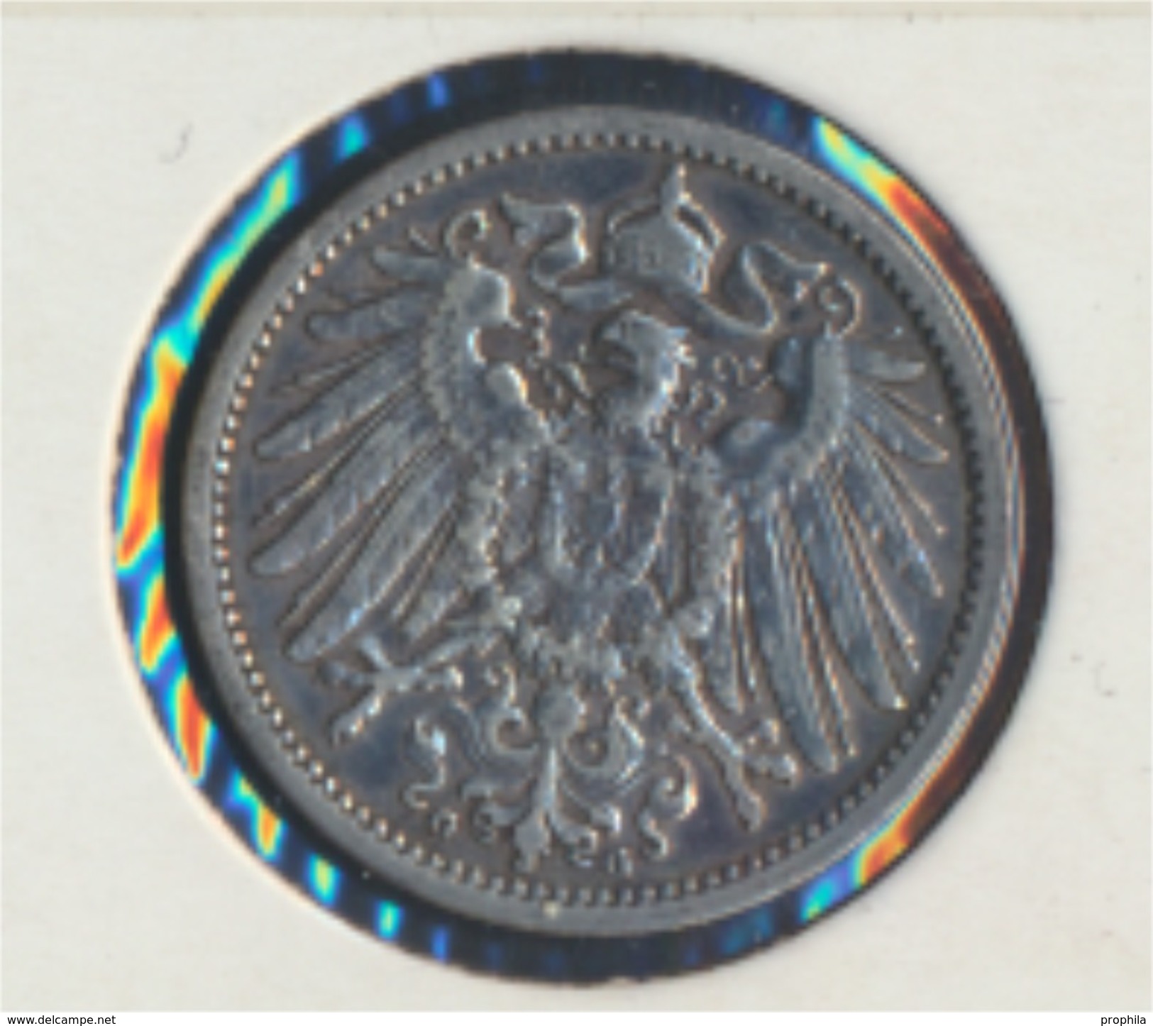Deutsches Reich Jägernr: 17 1905 G Vorzüglich Silber 1905 1 Mark Großer Reichsadler Im Eichen (7849212 - 1 Mark