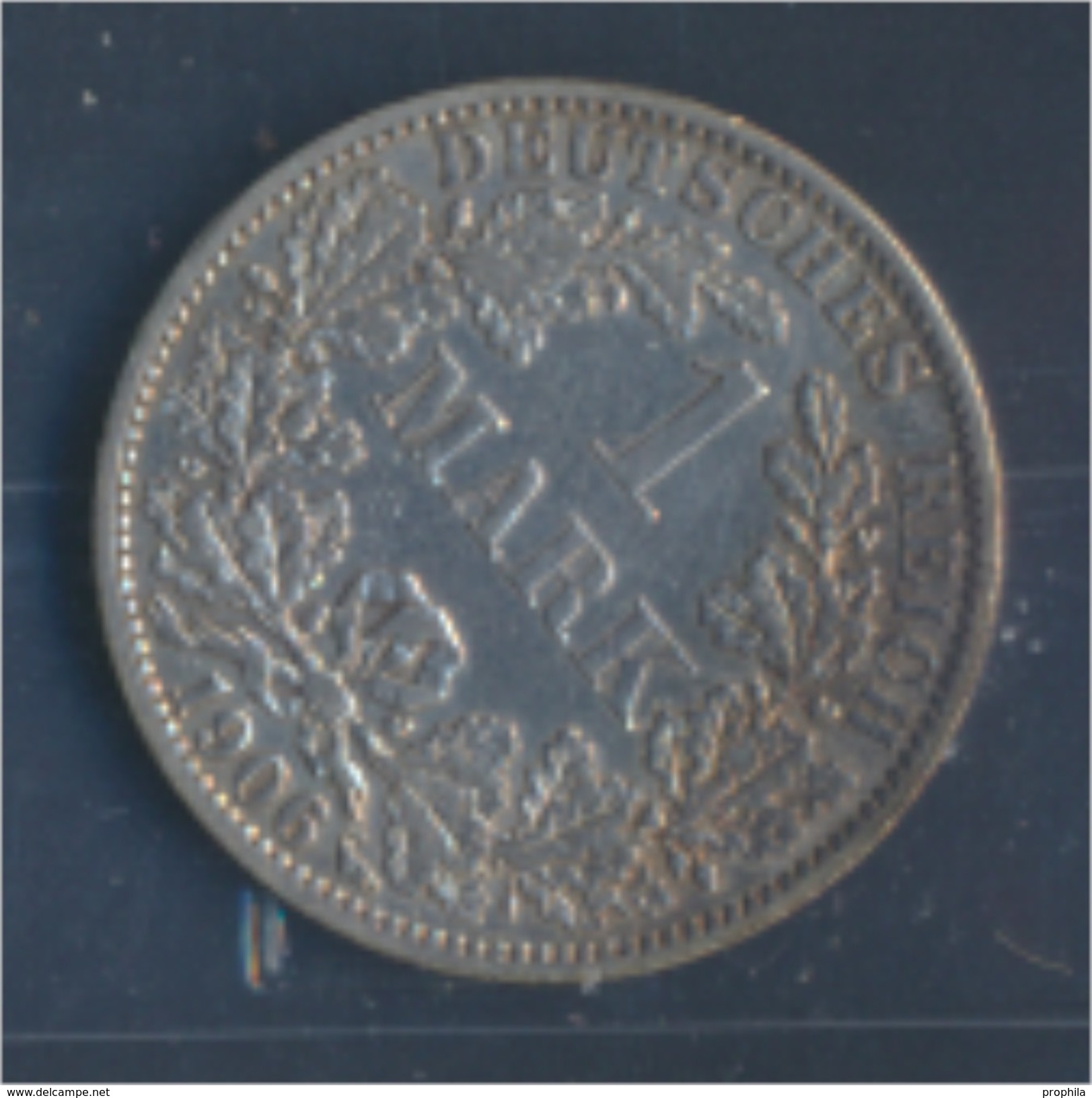 Deutsches Reich Jägernr: 17 1906 A Vorzüglich Silber 1906 1 Mark Großer Reichsadler Im Eichen (7859329 - 1 Mark