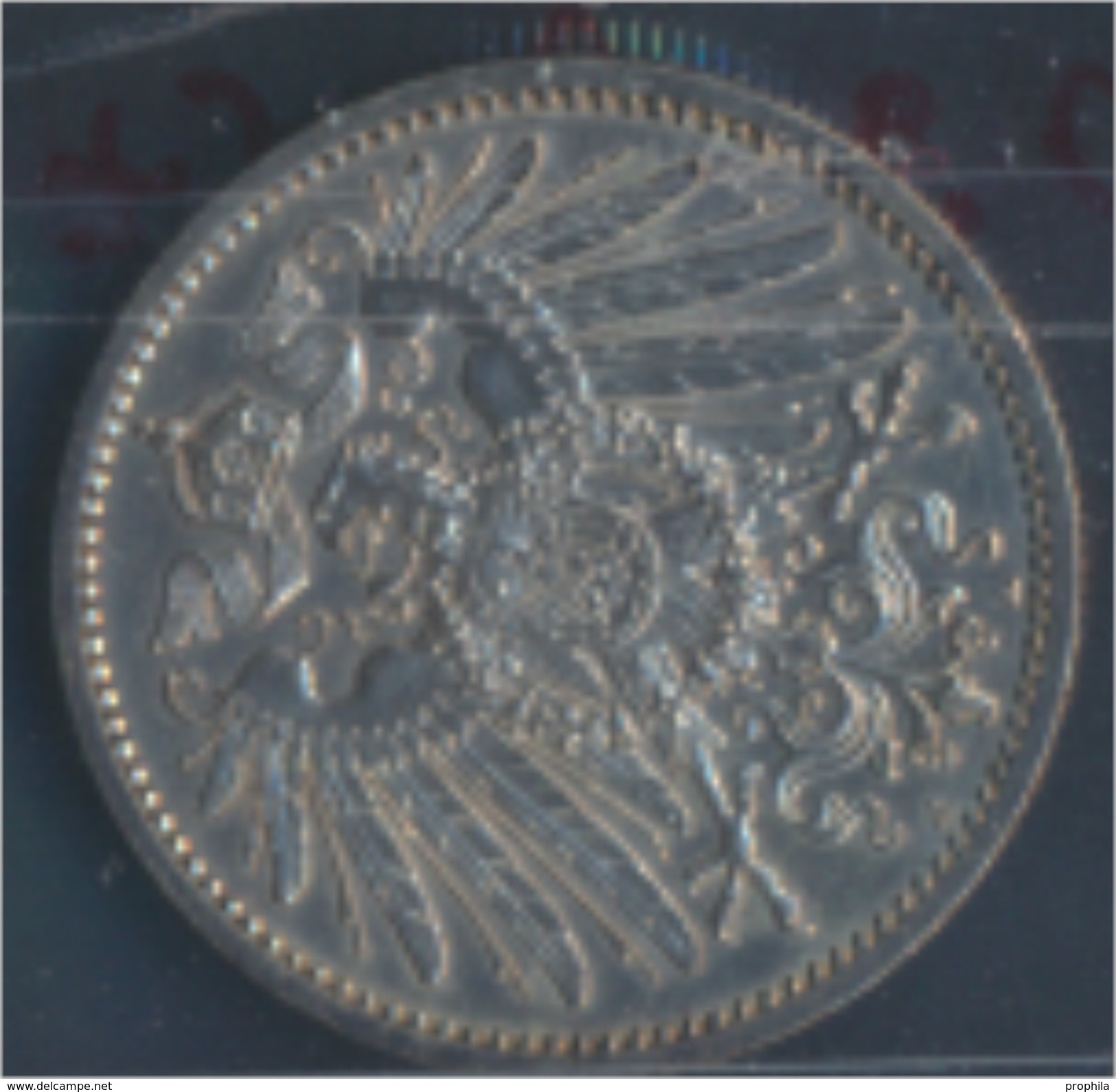 Deutsches Reich Jägernr: 17 1909 A Stgl./unzirkuliert Silber 1909 1 Mark Großer Reichsadler Im Eichen (7859338 - 1 Mark