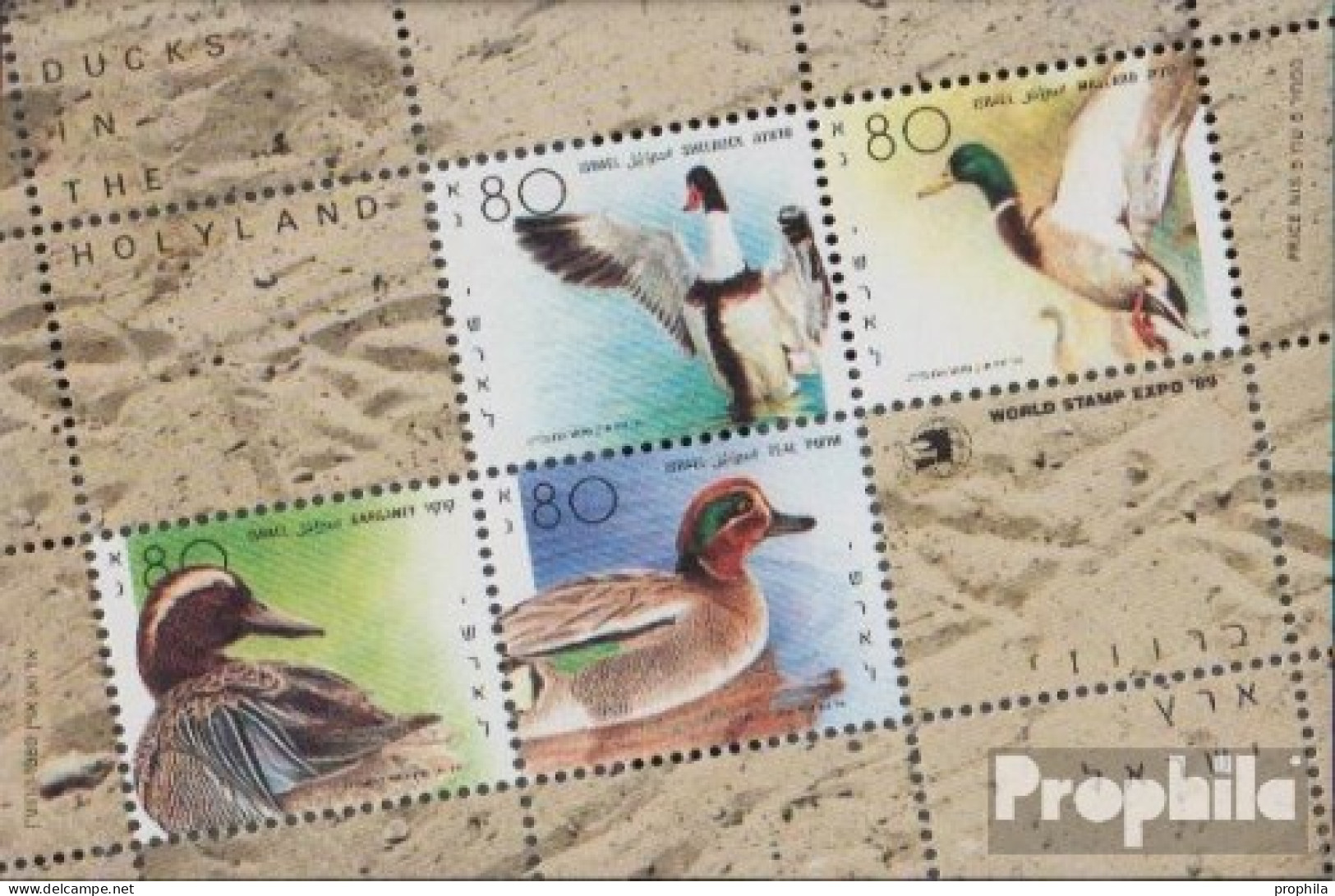 Israel Block40 (kompl.Ausg.) Postfrisch 1989 Briefmarkenausstellung - Unused Stamps (without Tabs)
