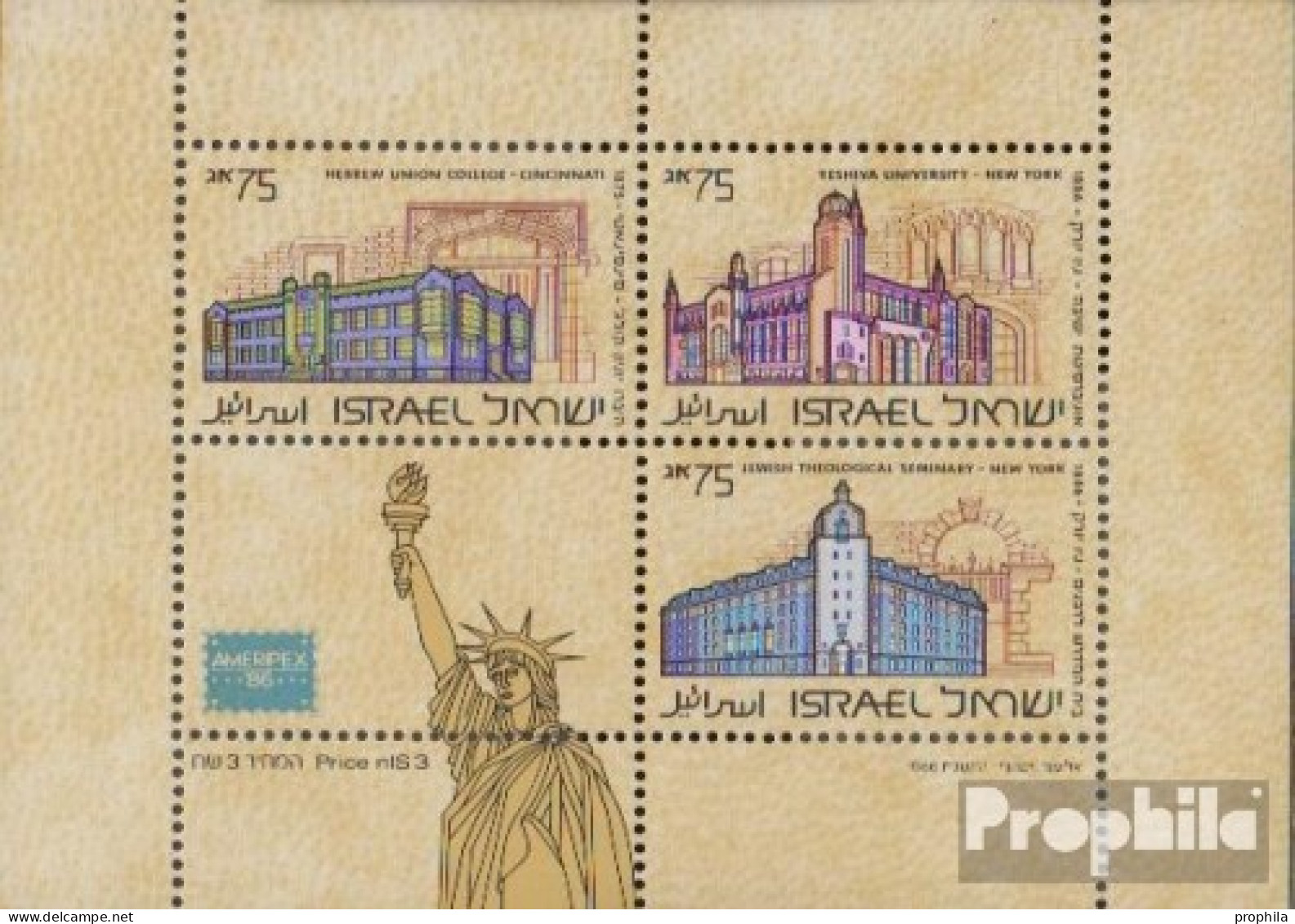 Israel Block31 (kompl.Ausg.) Postfrisch 1986 Briefmarkenausstellung - Unused Stamps (without Tabs)