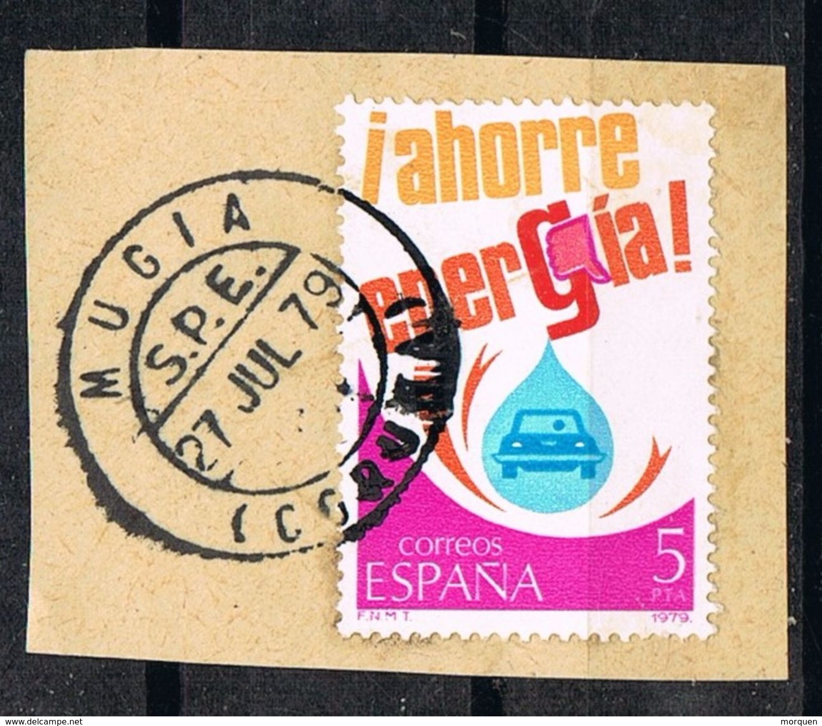 Sello Energia, Fechador S.P.E. MUGIA (Coruña) 1979. Servicio Postal Especial º - Usados