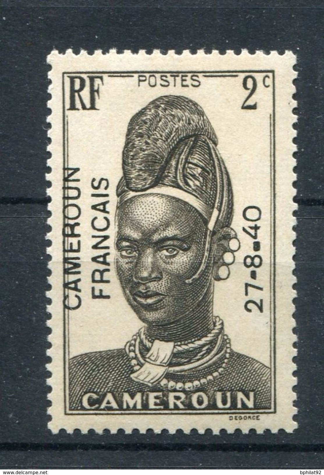 !!! PRIX FIXE : CAMEROUN, N°208a NEUF SANS GOMME, SIGNE CALVES - Unused Stamps