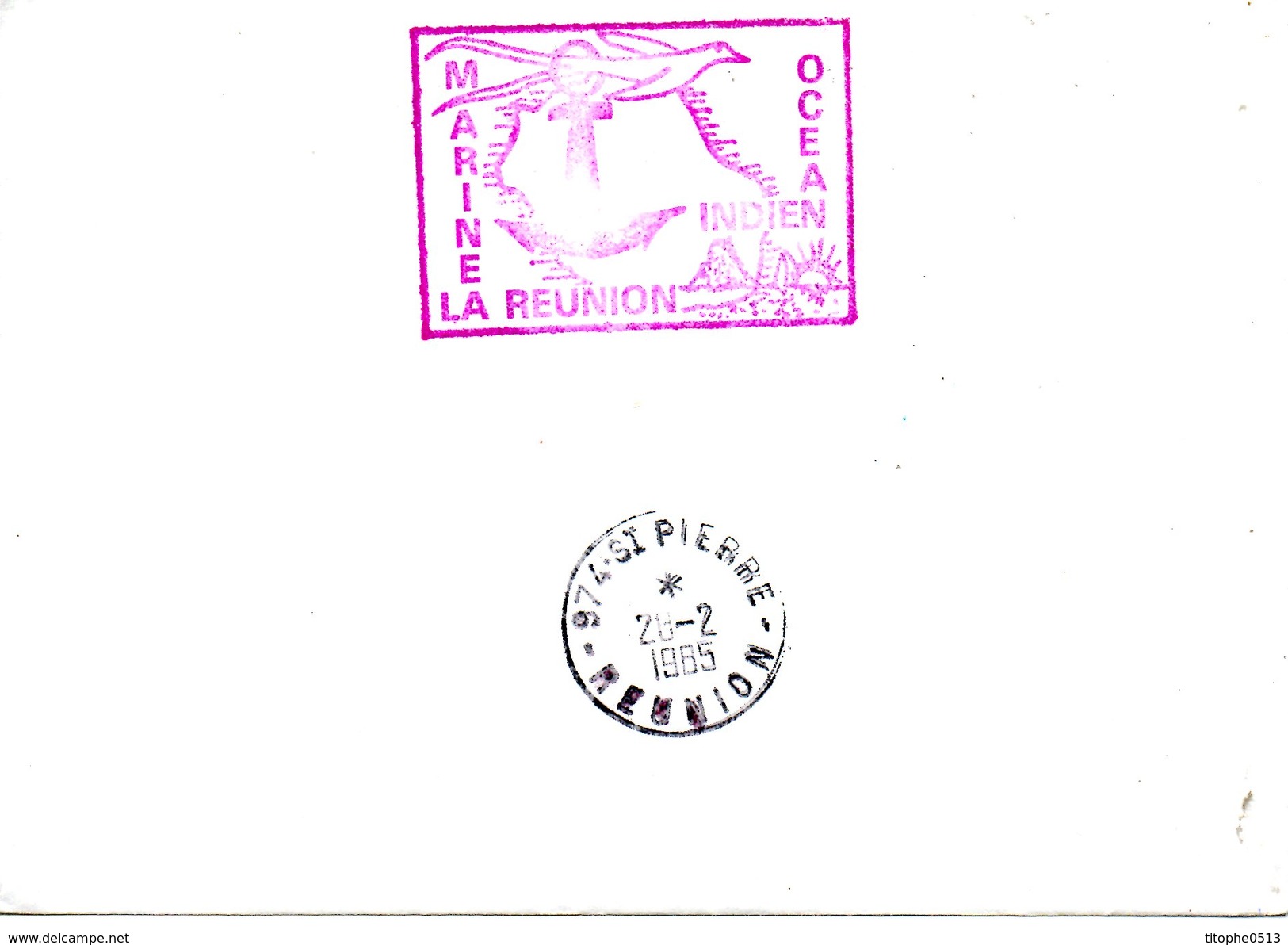 FRANCE. Enveloppe Commémorative Ayant Circulé En 1985. Le Patrouilleur "Albatros". Marine La Réunion. - Barcos Polares Y Rompehielos