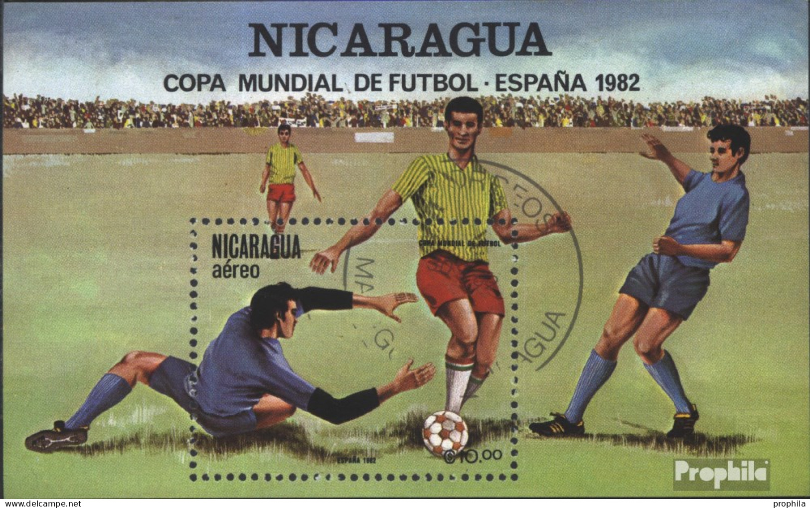 Nicaragua Block142 (kompl.Ausg.) Postfrisch 1982 Fußball-WM 1982 Spanien - Nicaragua