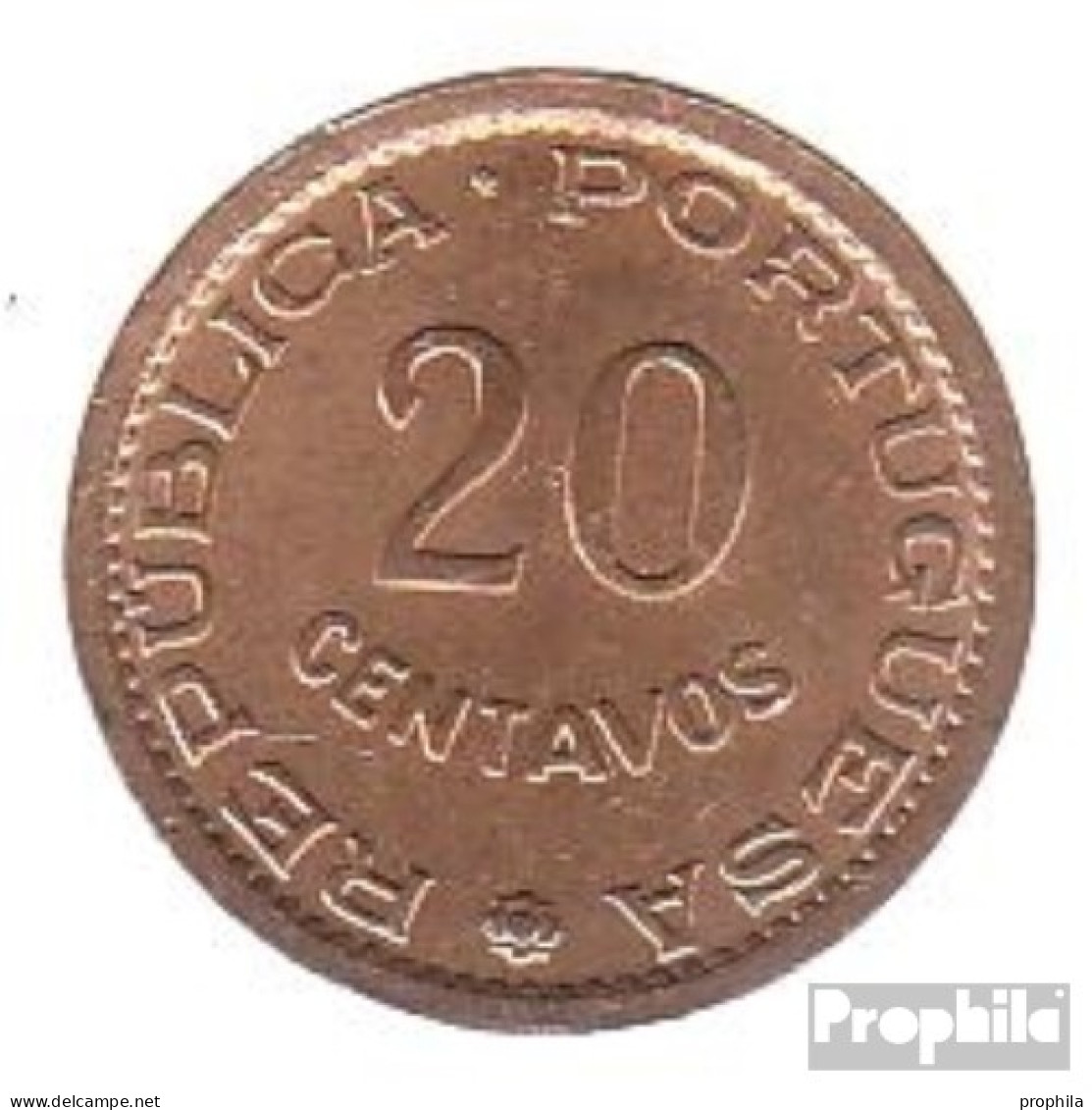 Mosambik KM-Nr. : 88 1974 Sehr Schön Bronze Sehr Schön 1974 20 Centavos Wappen - Mozambique